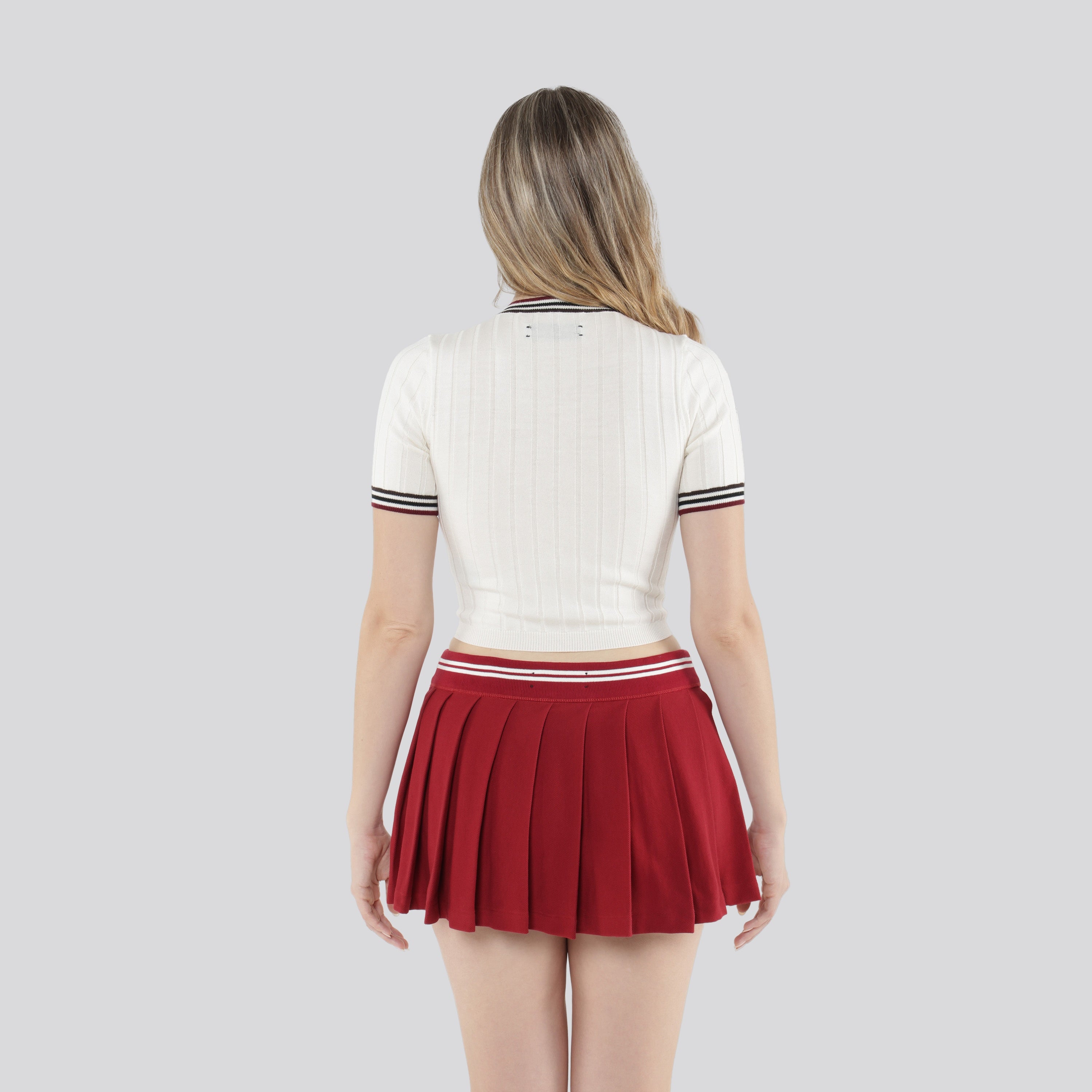 Falda Roja AMIRI MA Quad Pleated