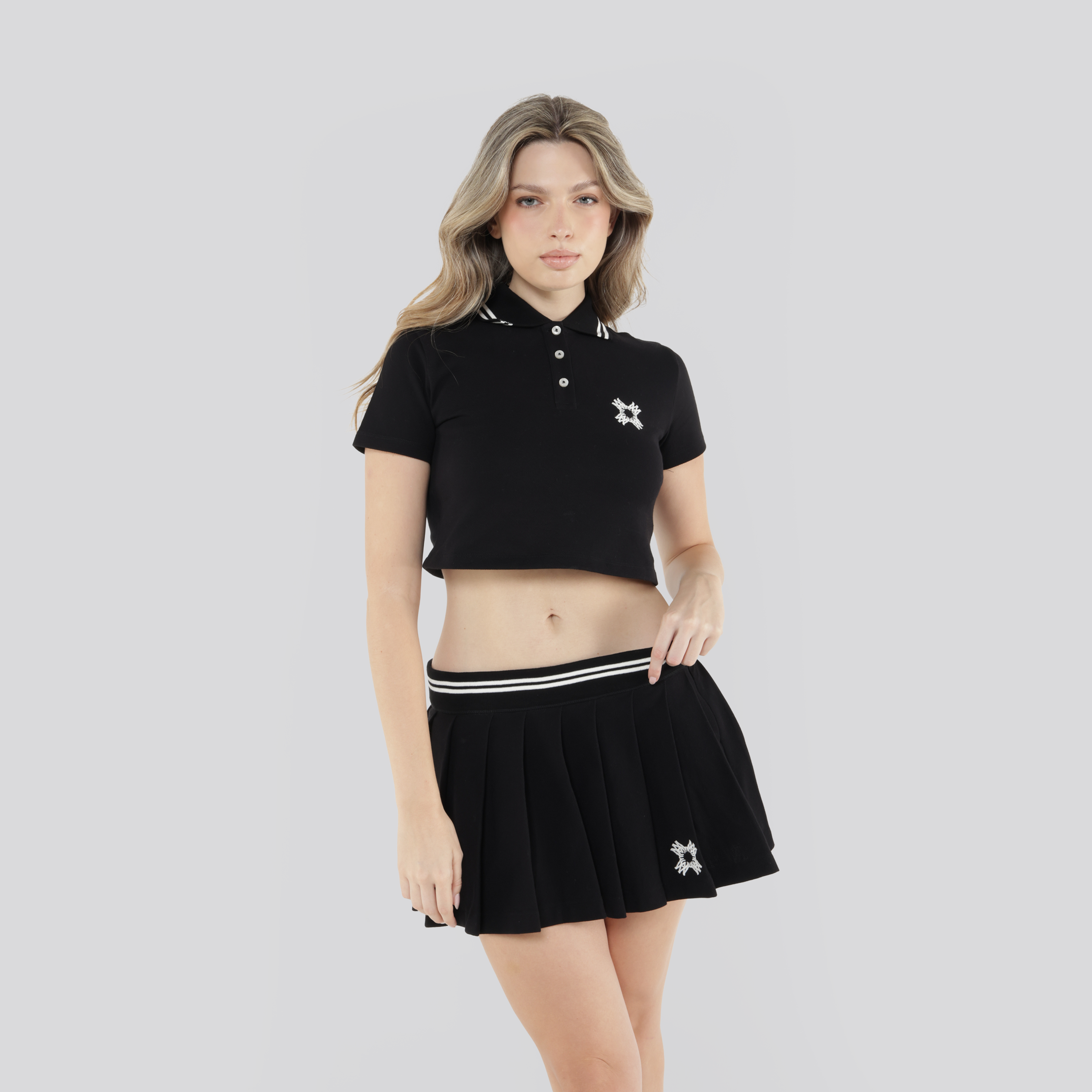 Falda Negra AMIRI MA Quad Pleated