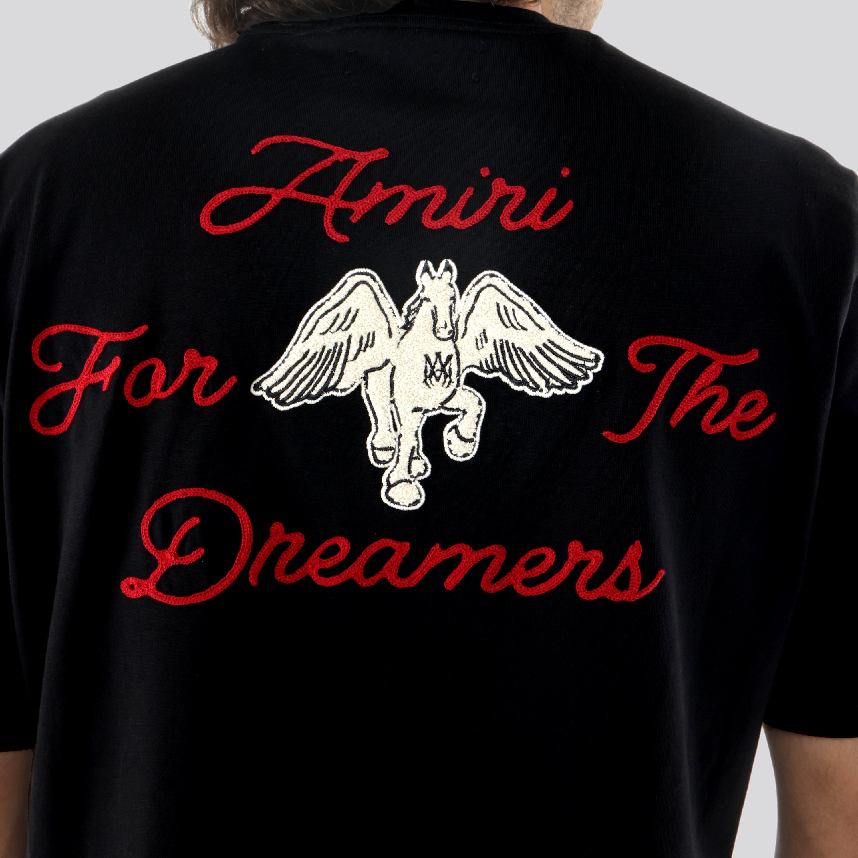 Camiseta Negra AMIRI Embroidered Dreamers