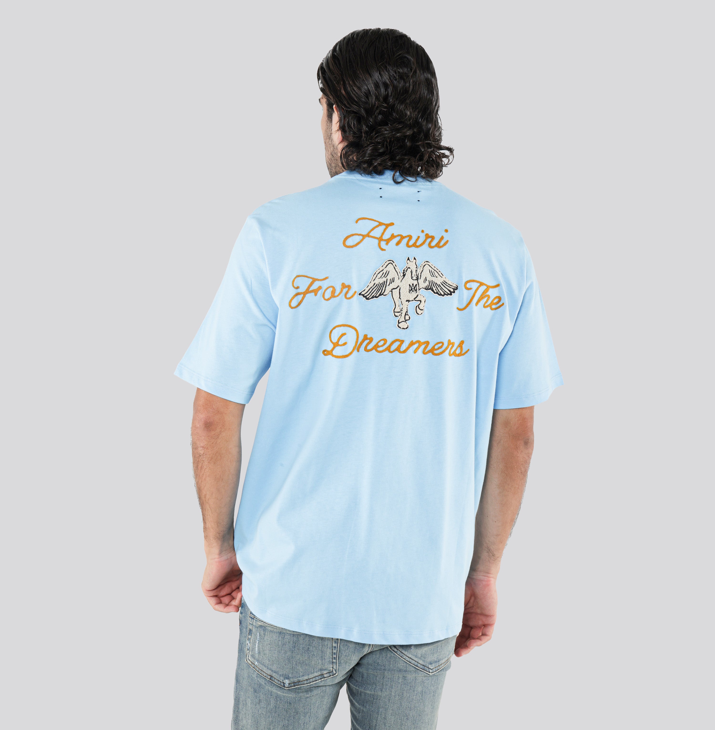 Camiseta Celeste AMIRI Embroidered Dreamers
