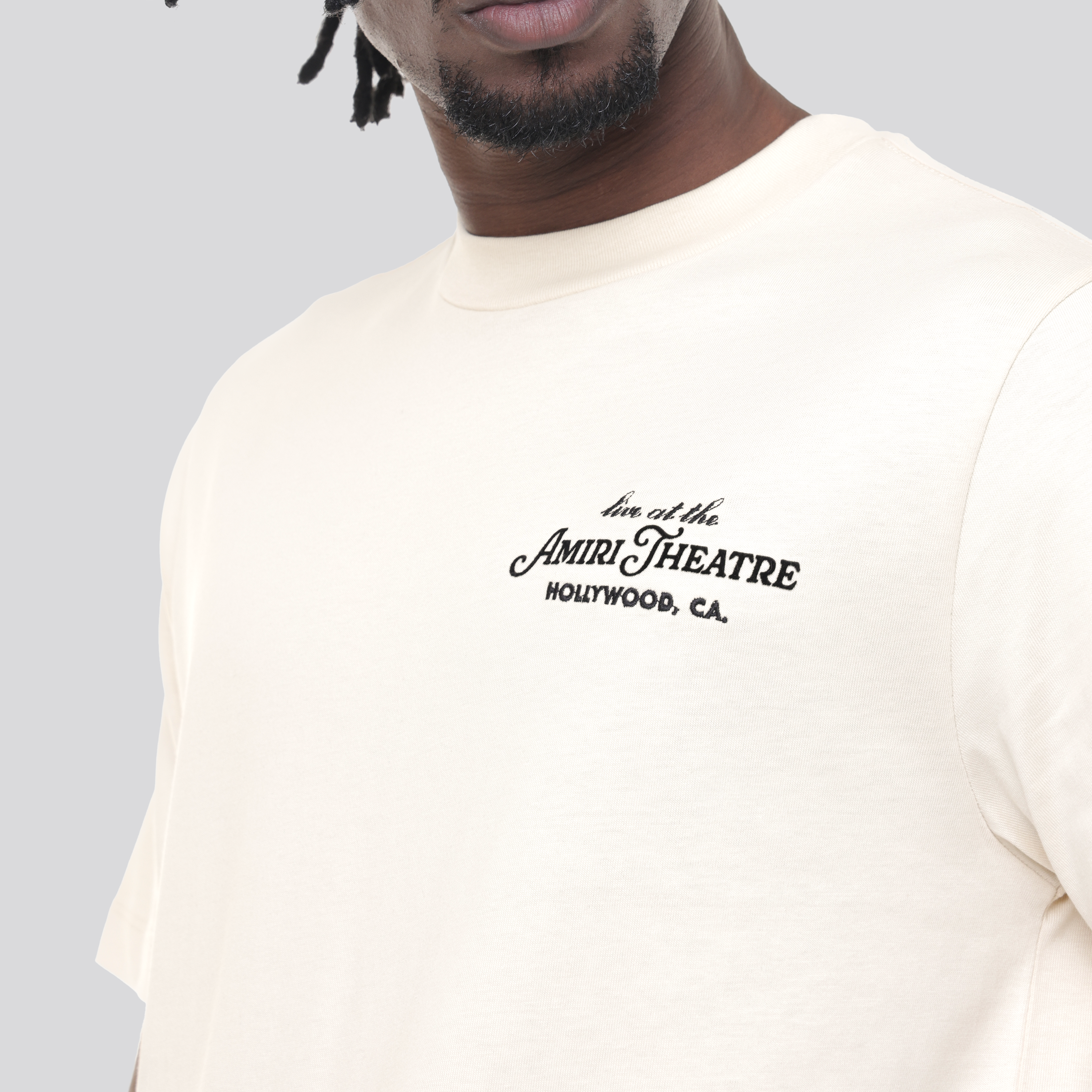 Camiseta Beige AMIRI Theatre Flocked