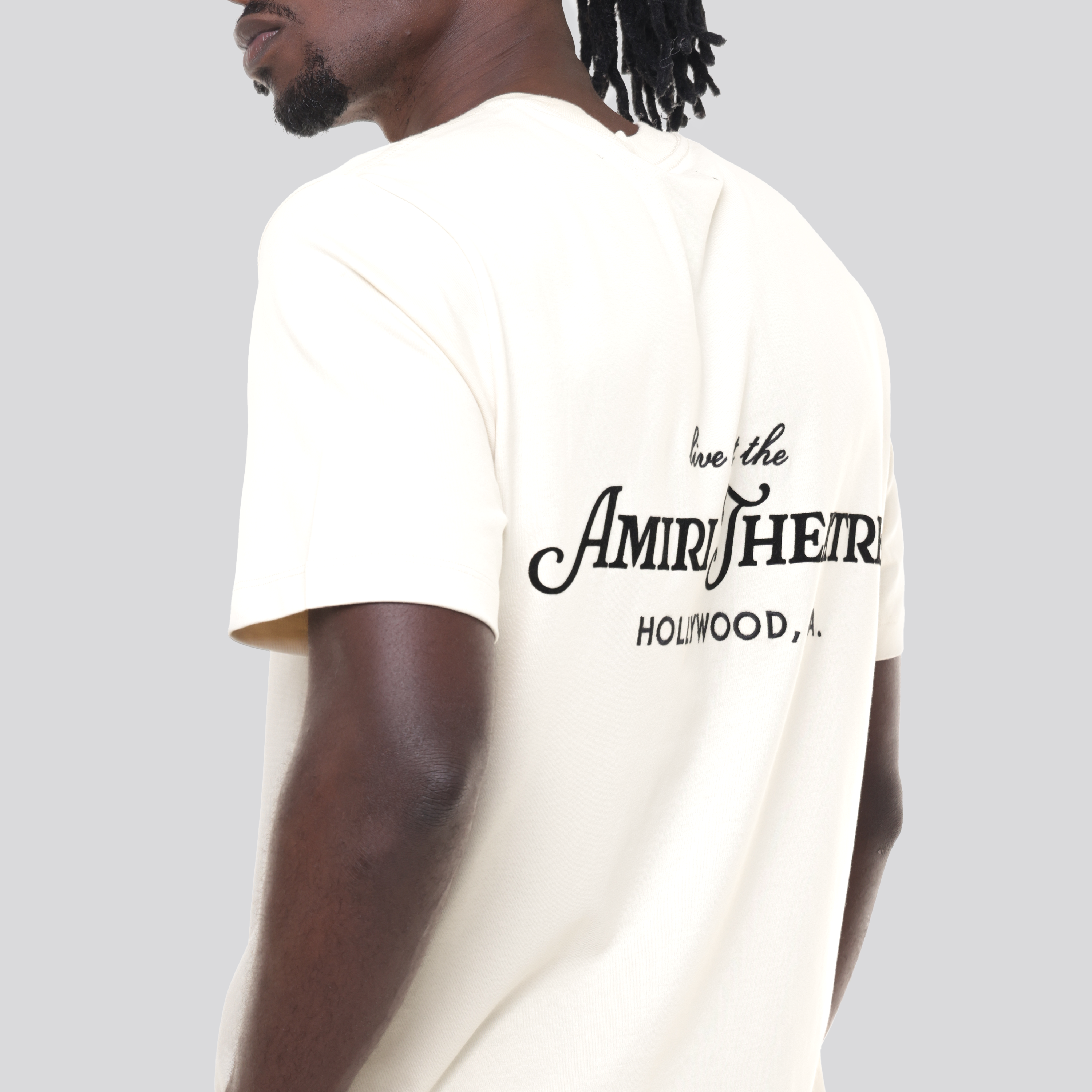 Camiseta Beige AMIRI Theatre Flocked