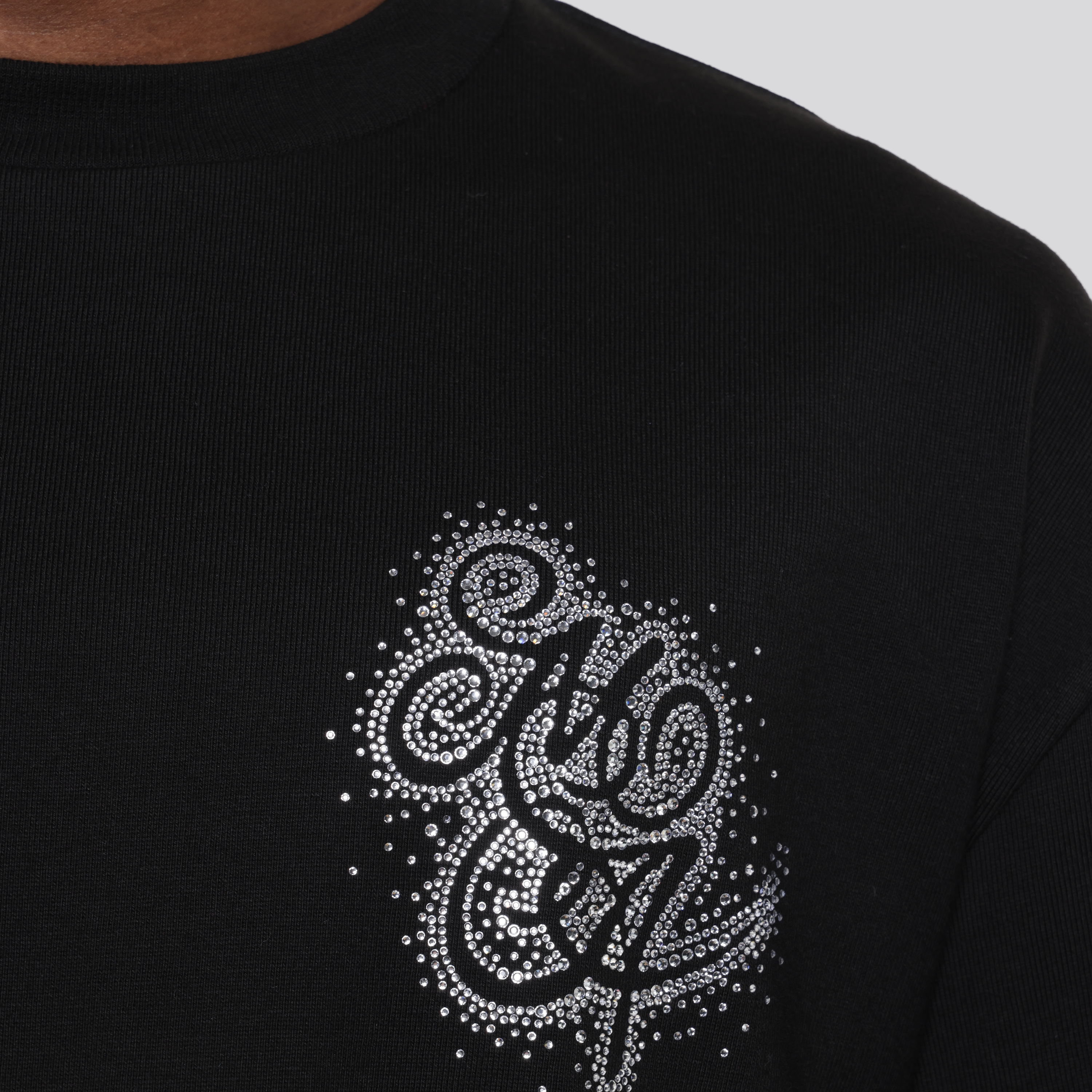 Camiseta Negra AMIRI Crystal Burst MA Swirl O/S