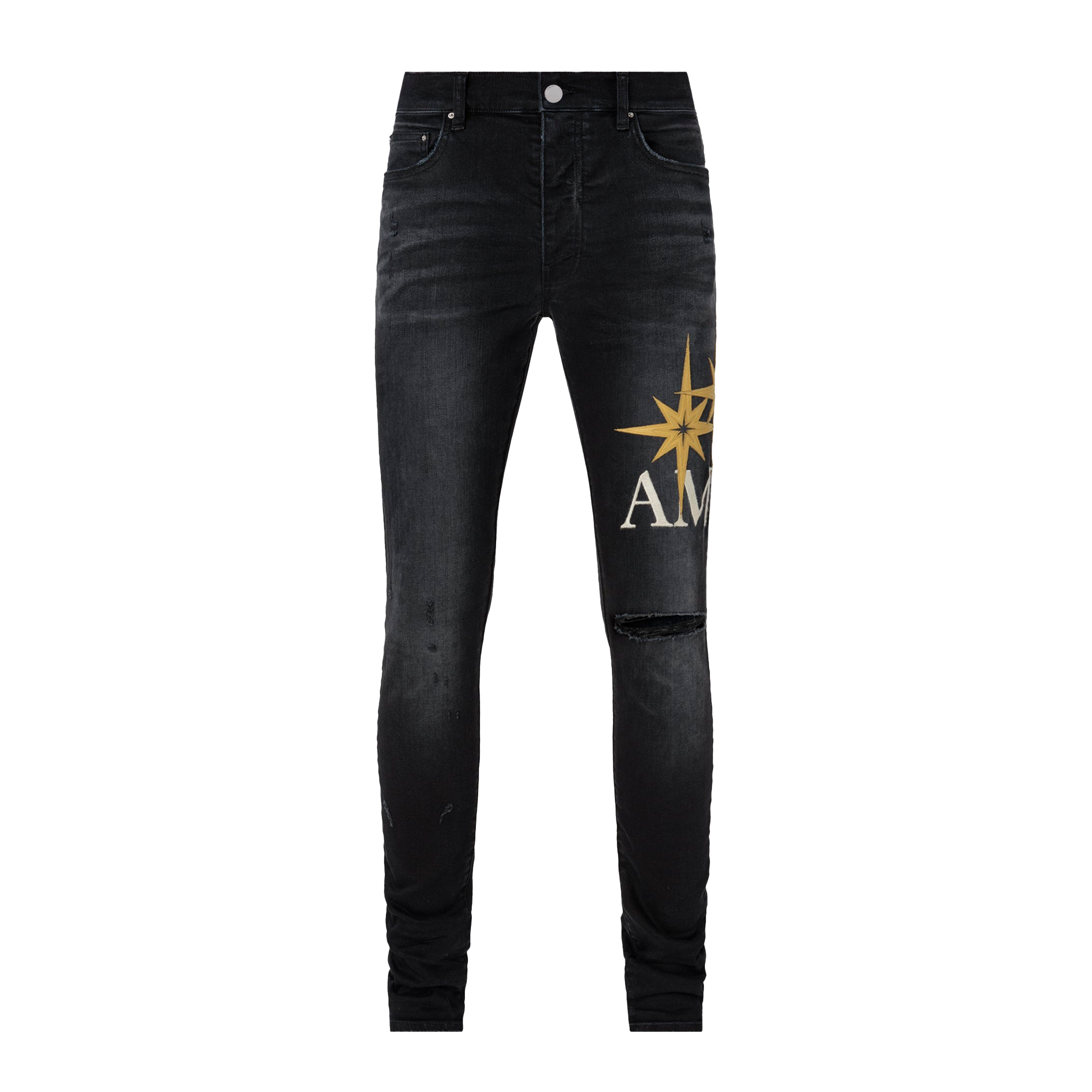 Jeans Negro AMIRI Starburst Applique Skinny