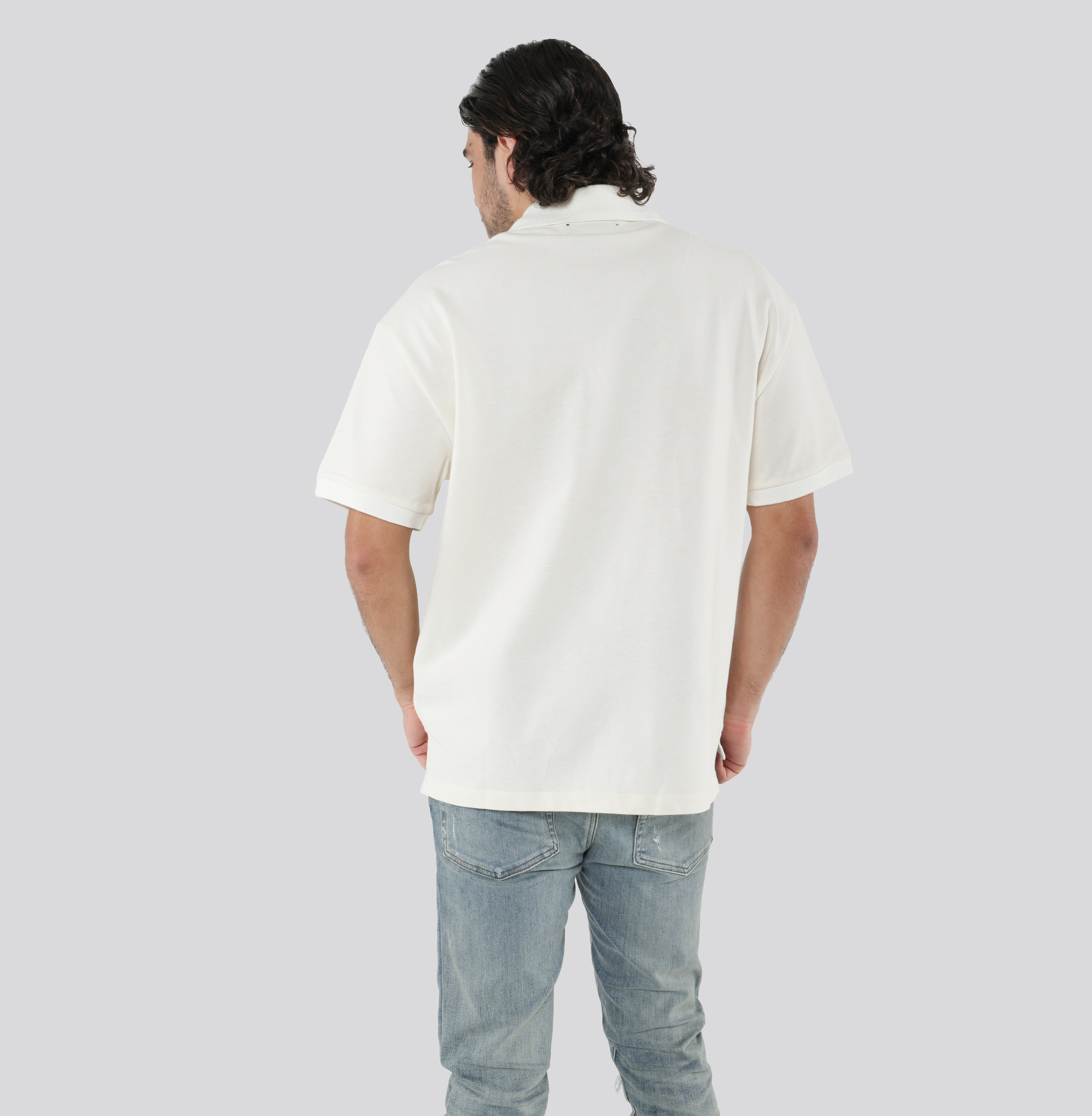 Camiseta Tipo Polo Beige AMIRI Embroidered MA Quad