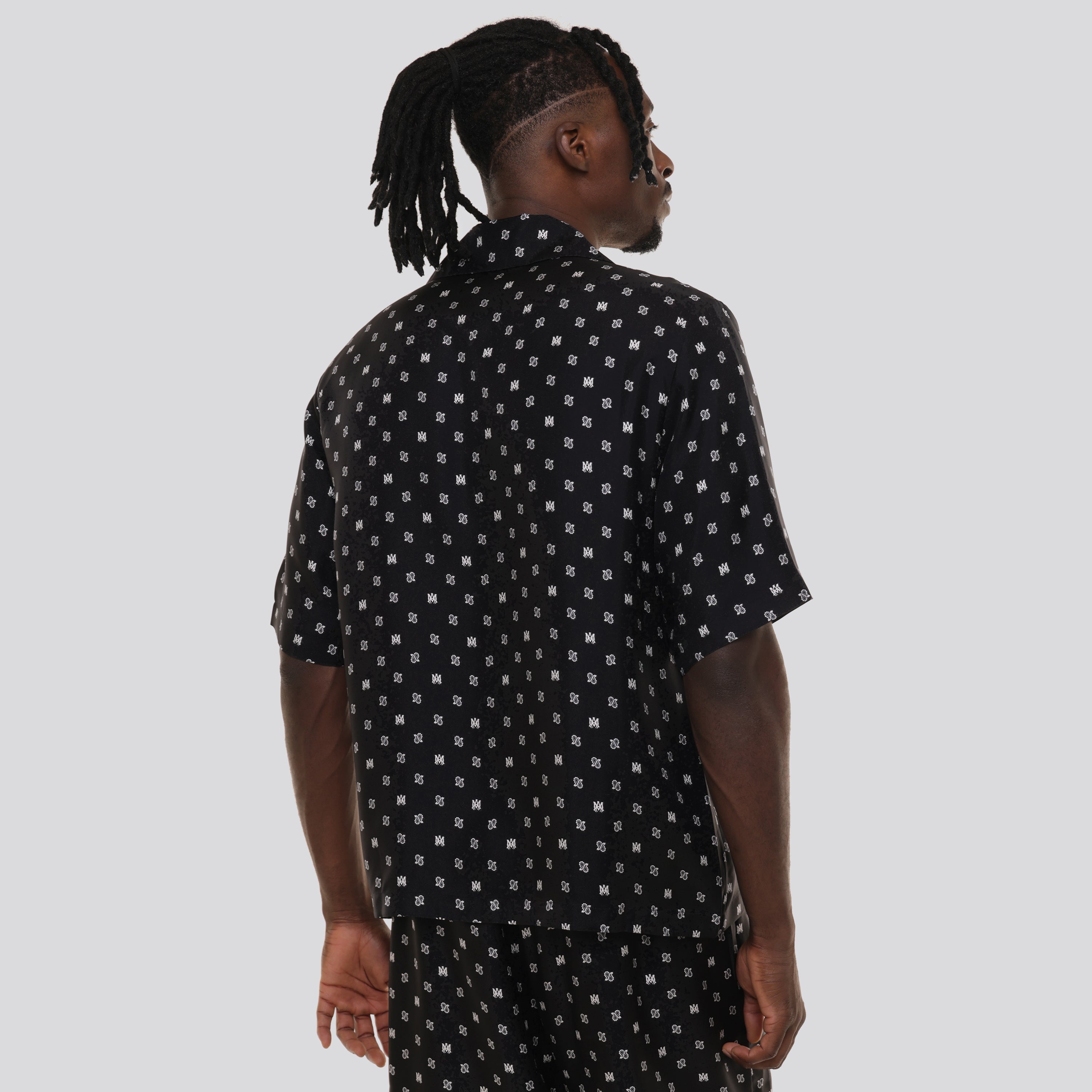 Camisa Negra AMIRI MA Paisley Bowling