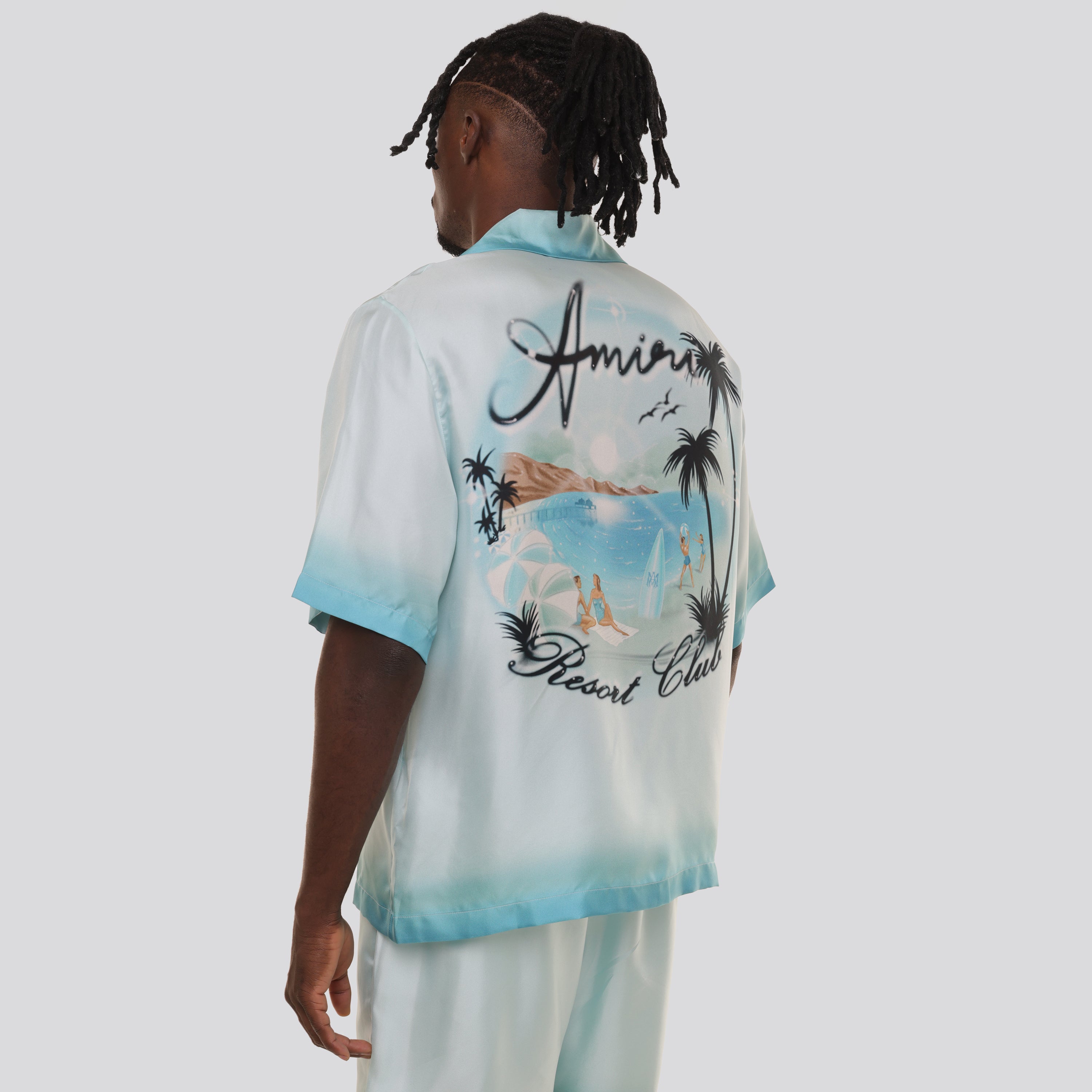 Camisa Celeste AMIRI Paradise Bowling