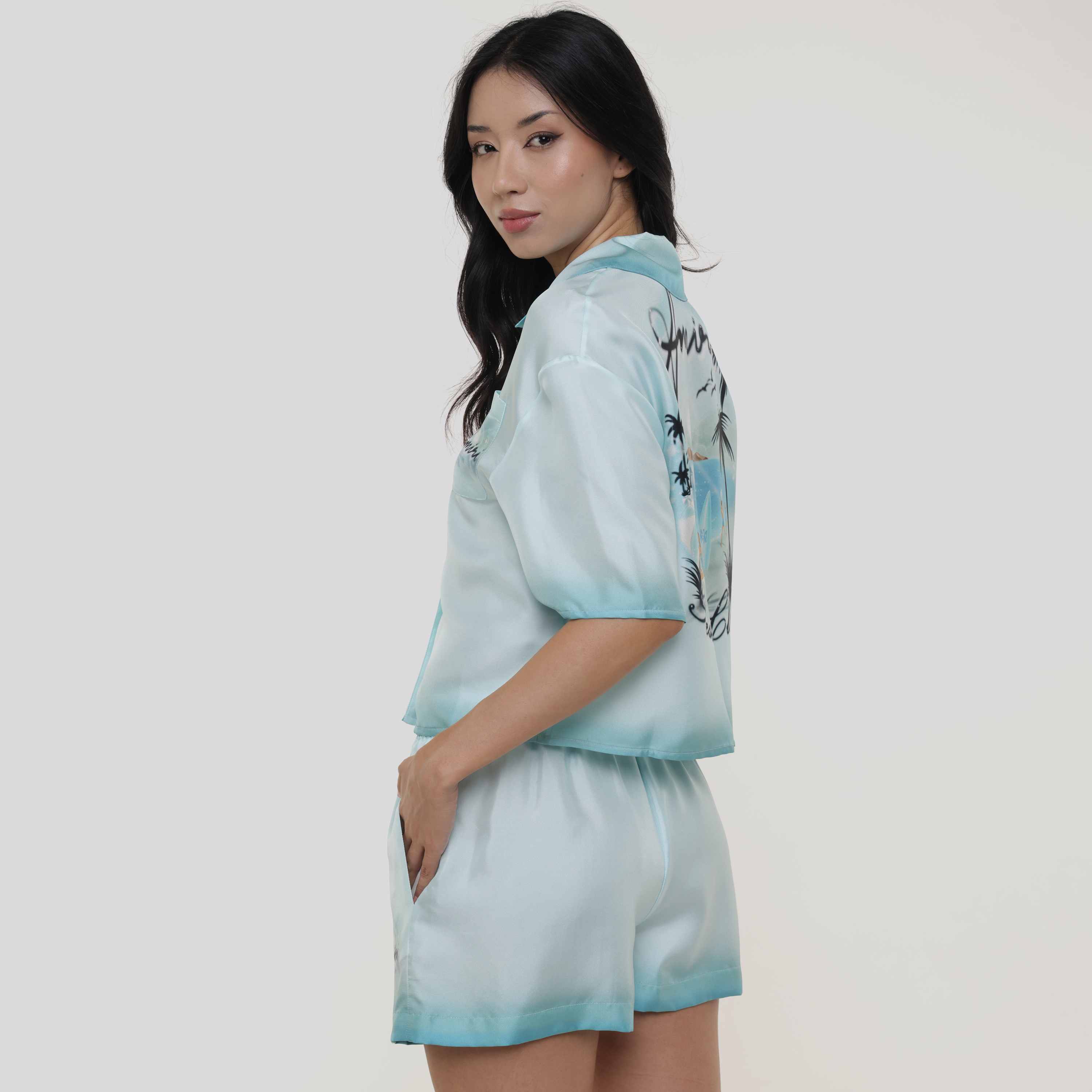 Camisa Celeste AMIRI Paradise