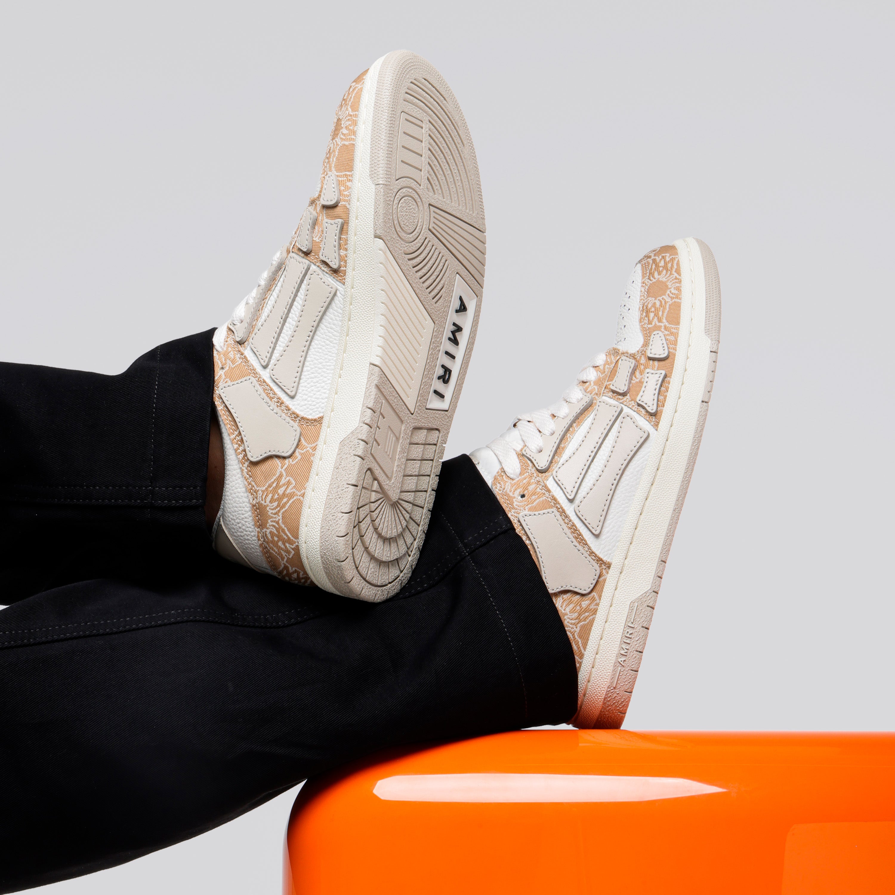 Sneakers Beige AMIRI MA Quad Skel Top Low