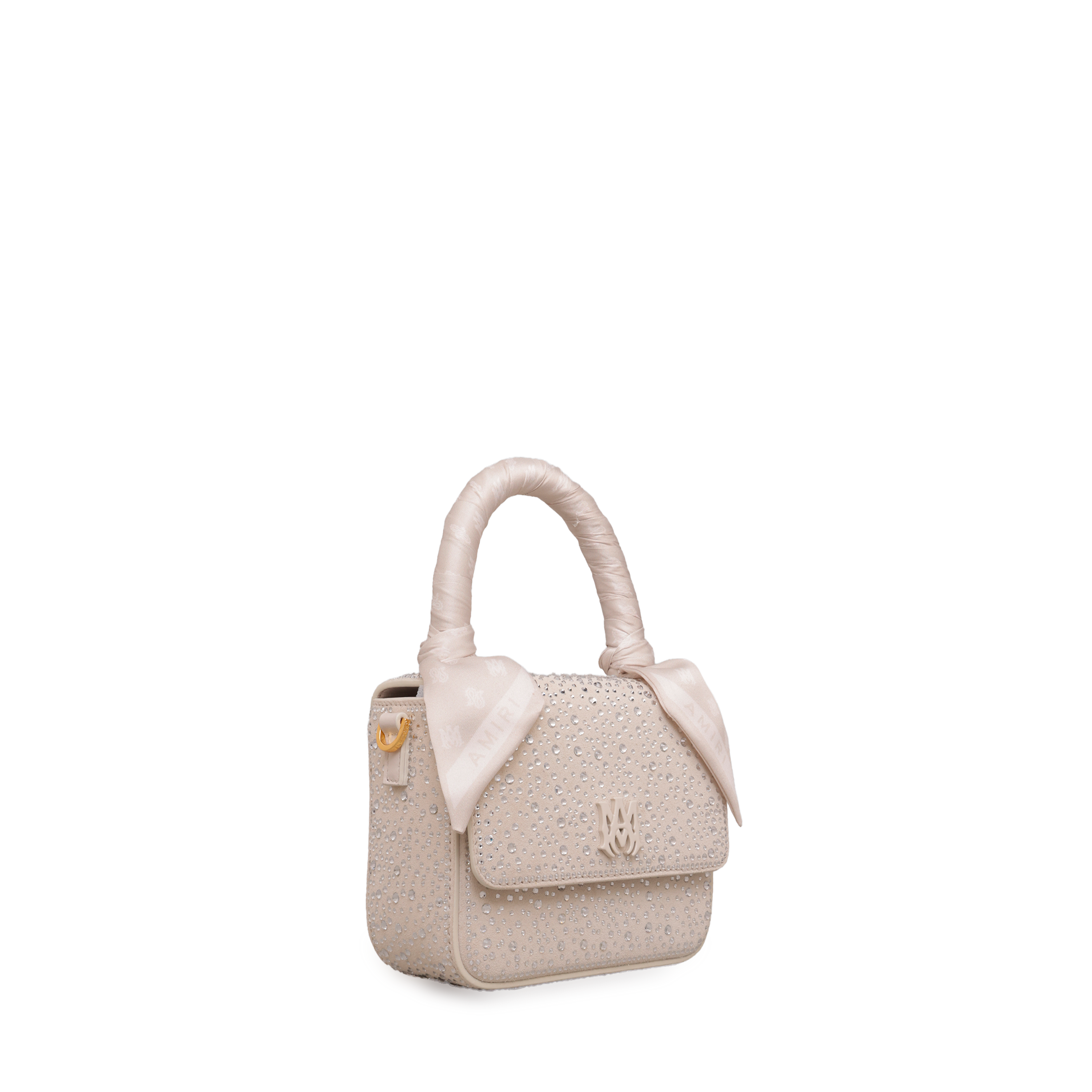 Cartera Beige AMIRI Crystal Micro Ma