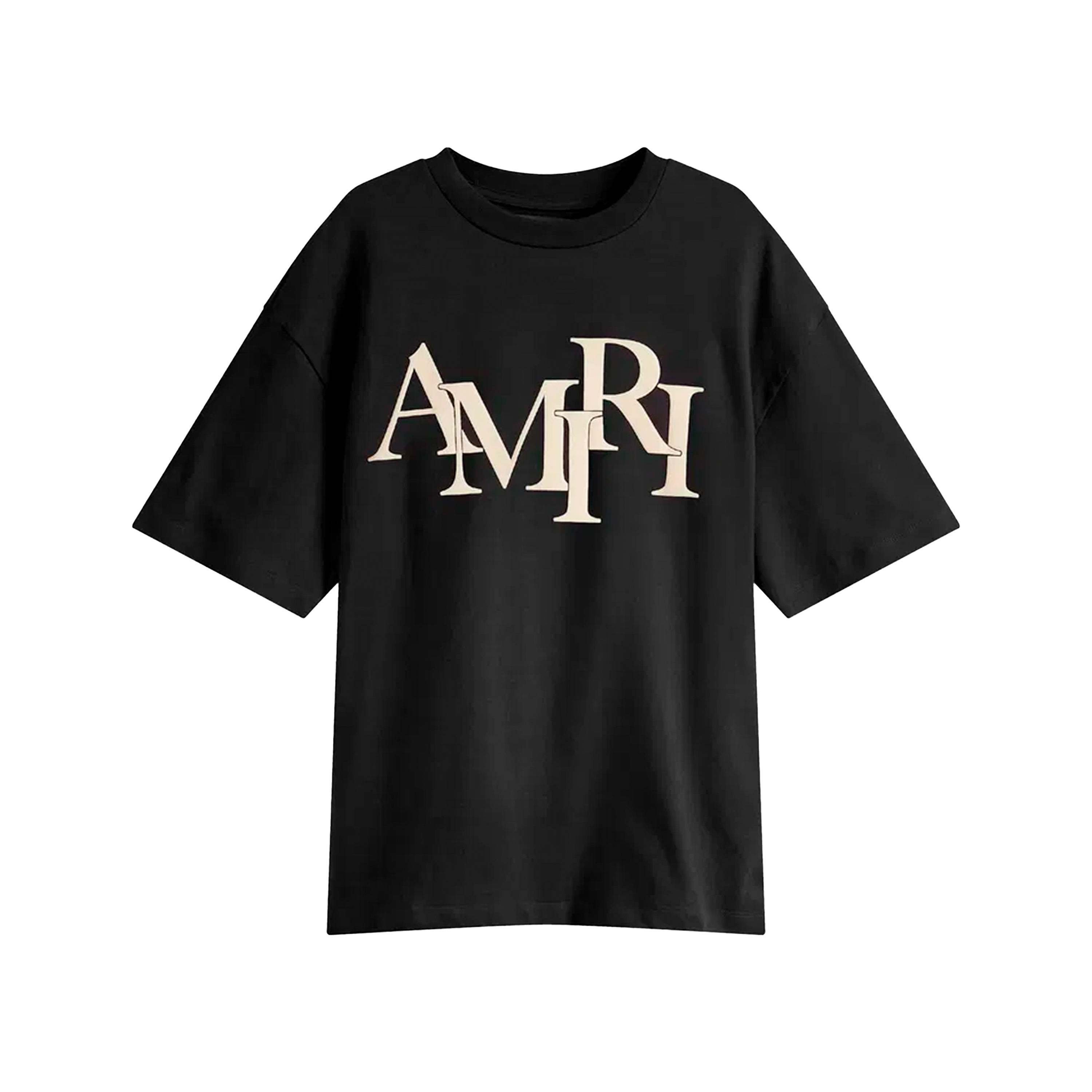 Camiseta Negra AMIRI Staggered