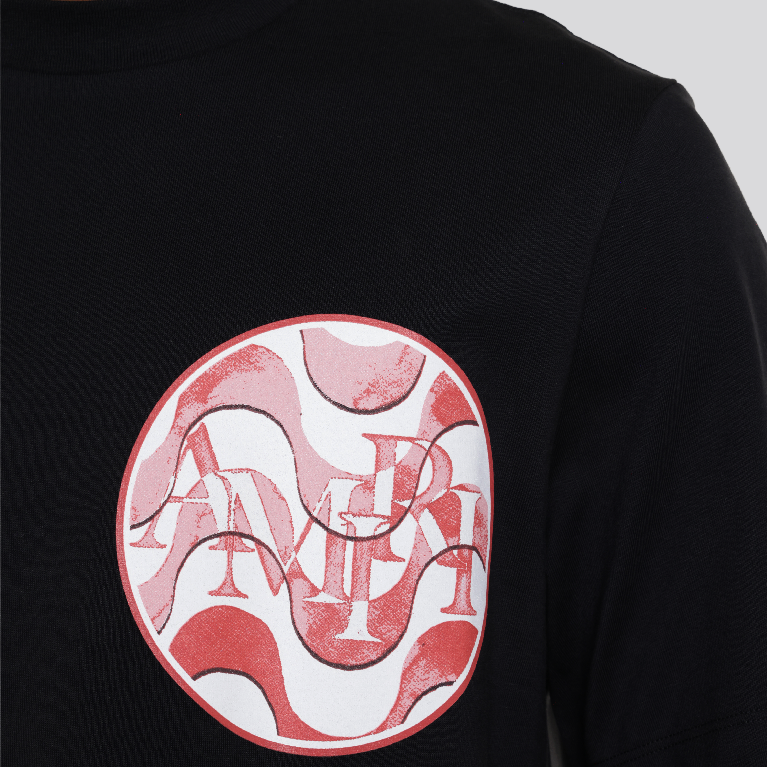 Camiseta Negra AMIRI Staggered Wave