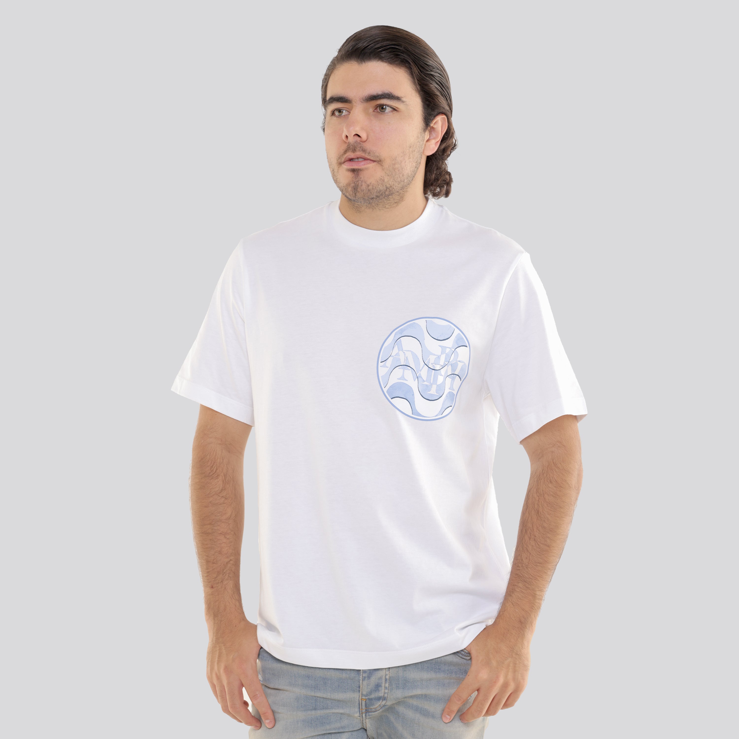 Camiseta Blanca AMIRI Staggered Wave