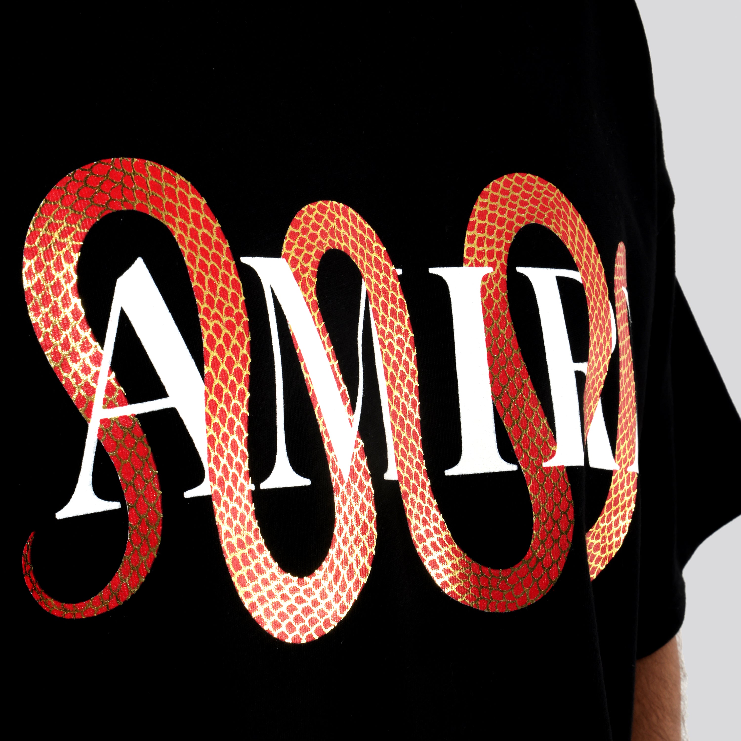 Camiseta Negra AMIRI Snake