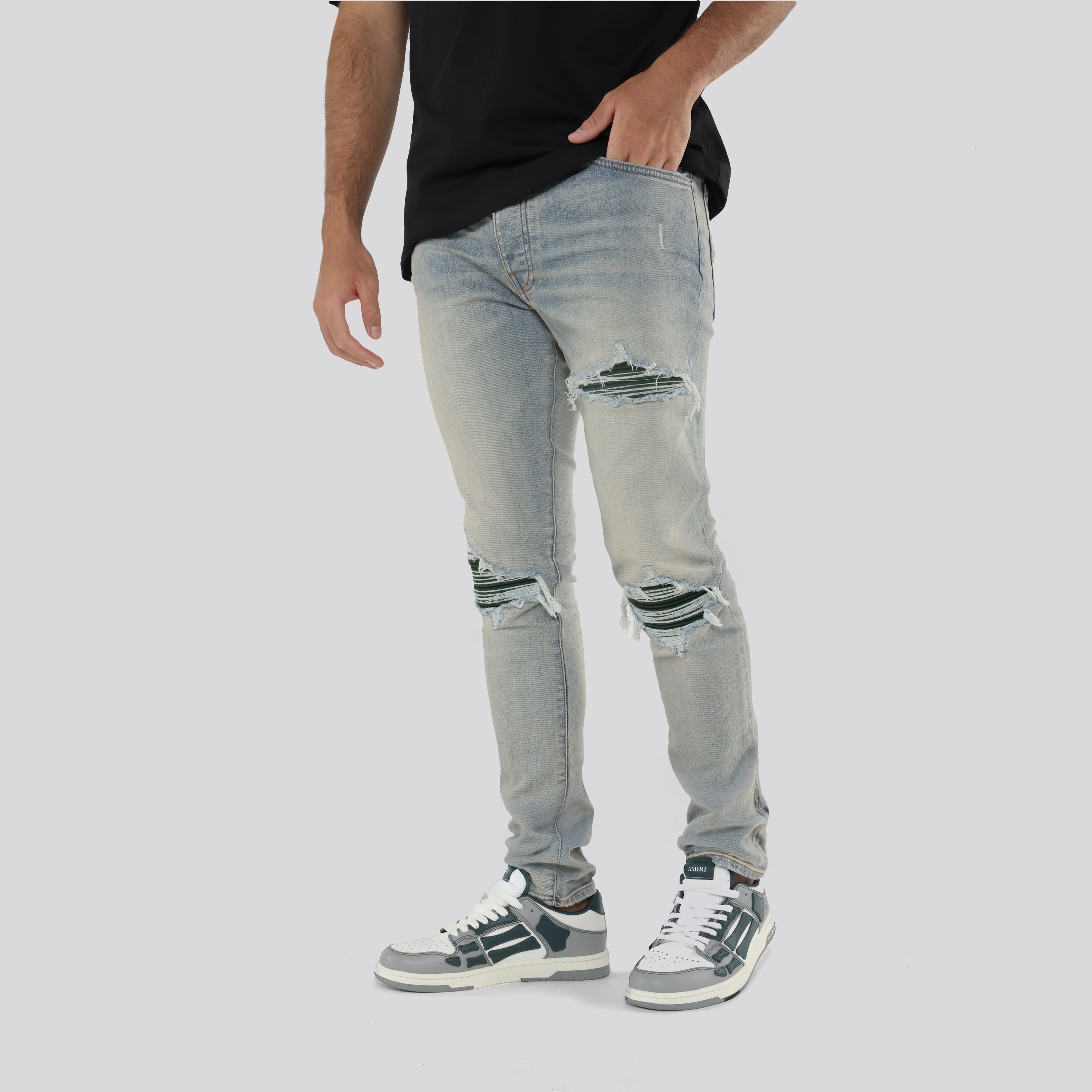 Jeans Antique Indigo AMIRI Suede Mx1