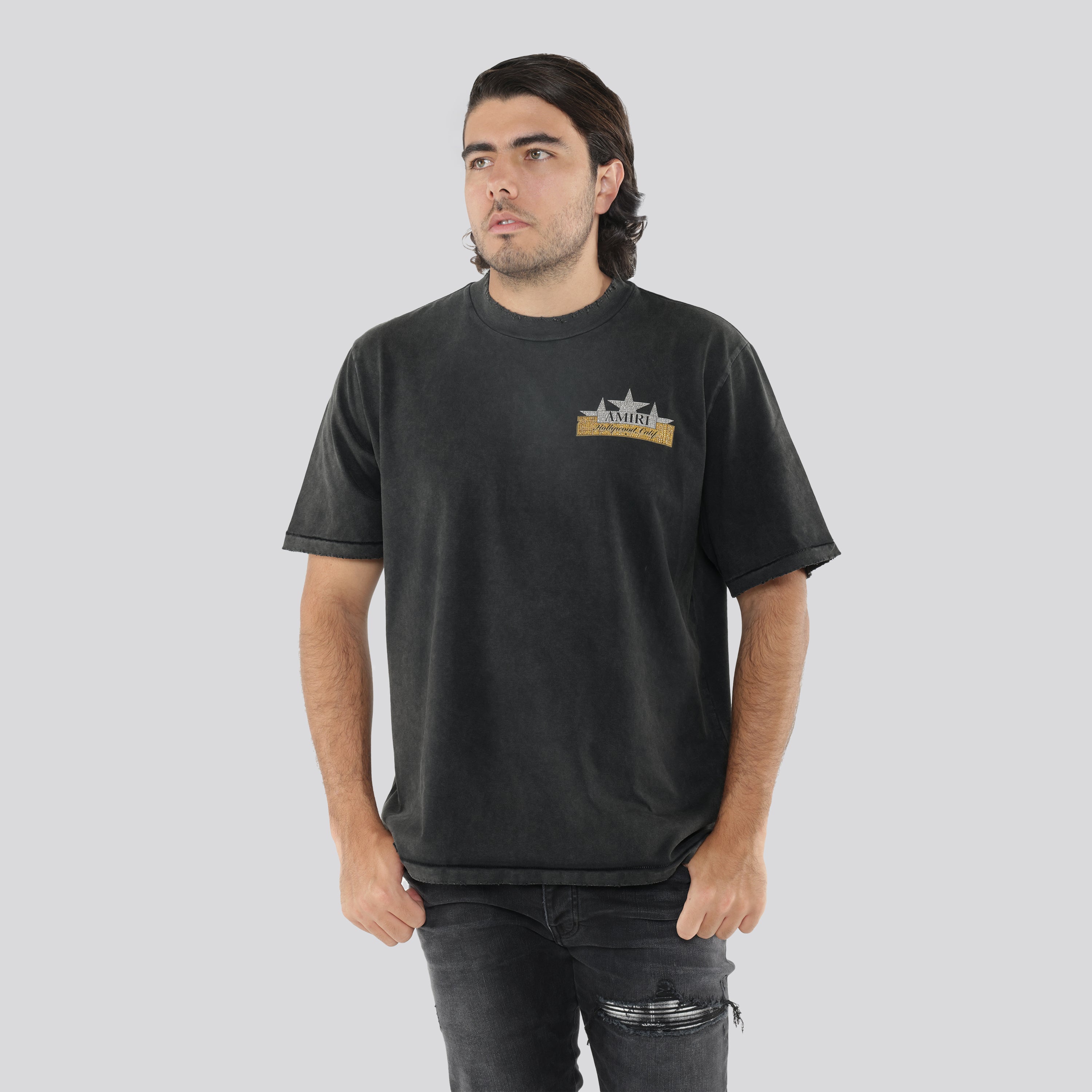 Camiseta Negra AMIRI Crystal Star