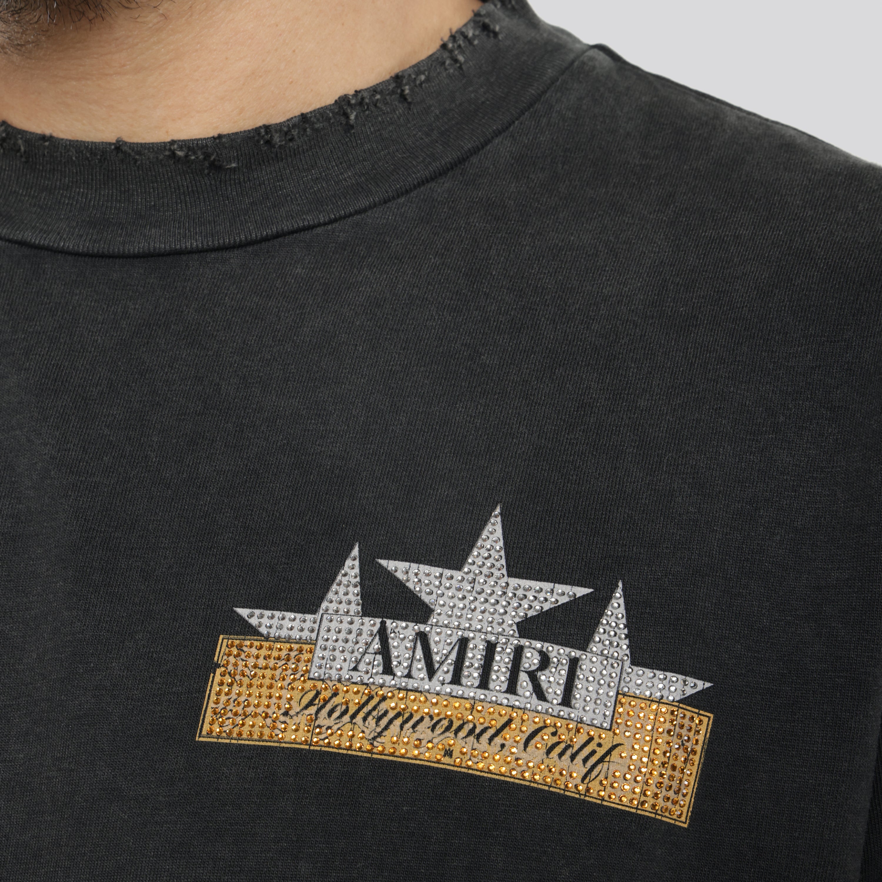 Camiseta Negra AMIRI Crystal Star
