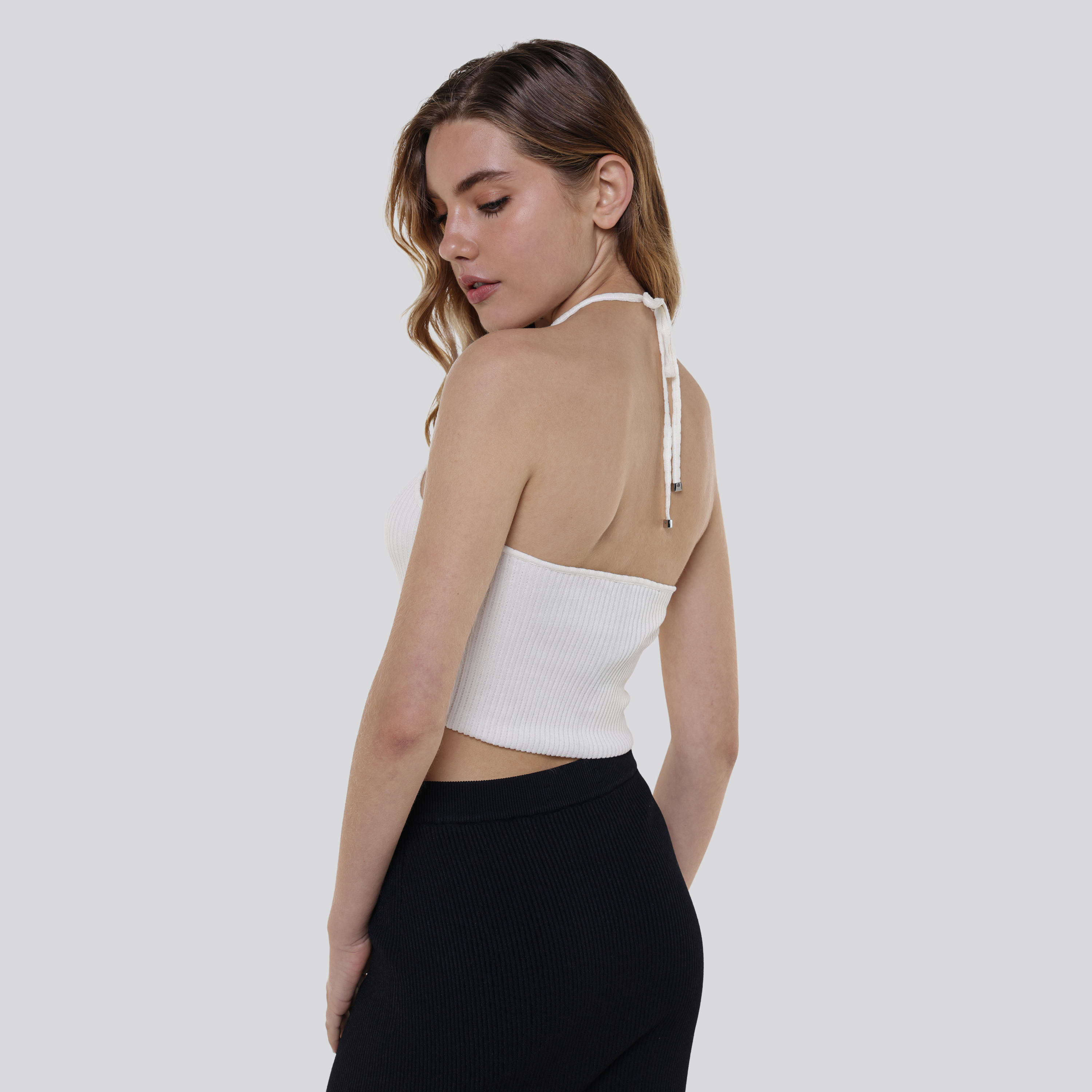 Top Blanco AMIRI Stacked Halter