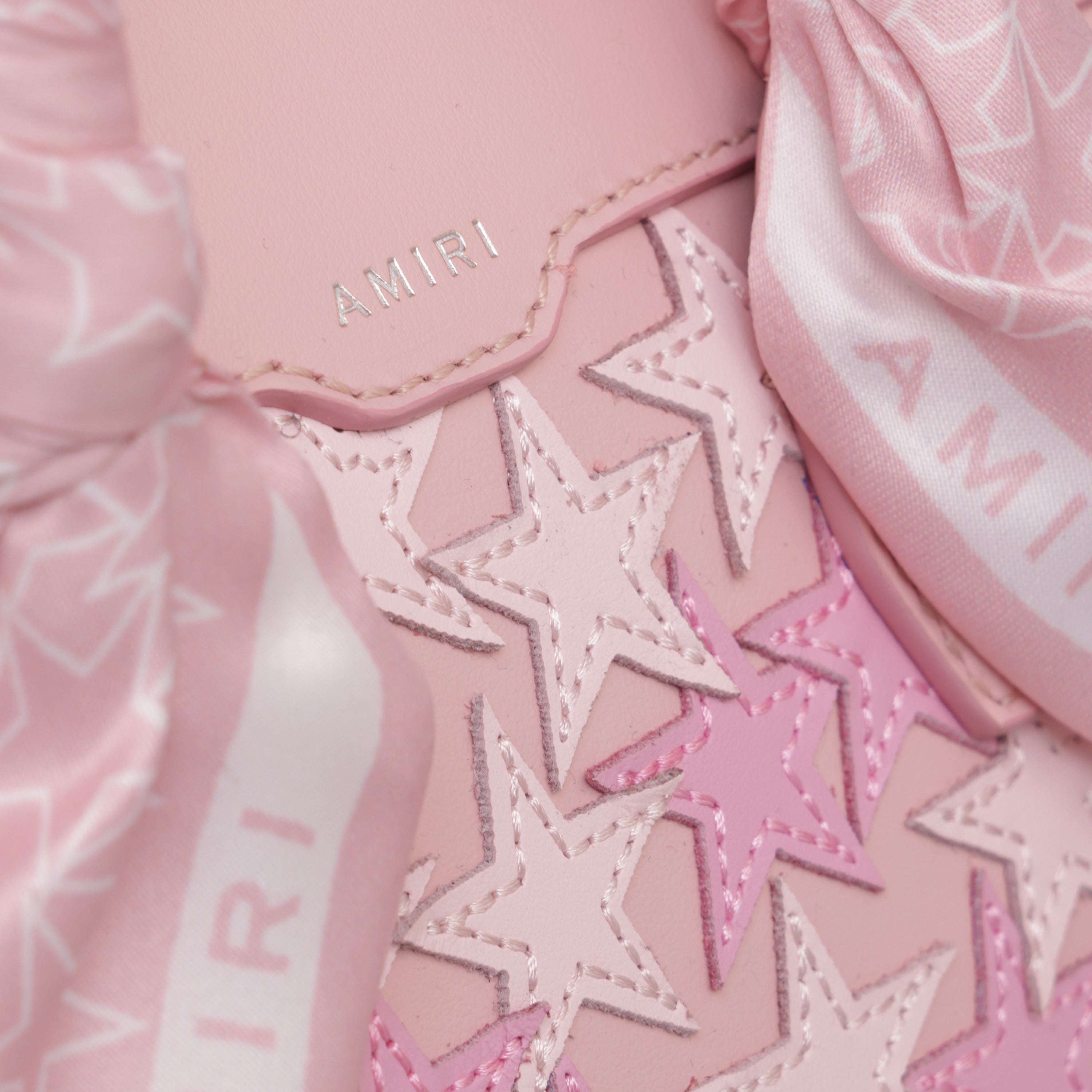 Cartera Rosada AMIRI Stars Micro Triangle