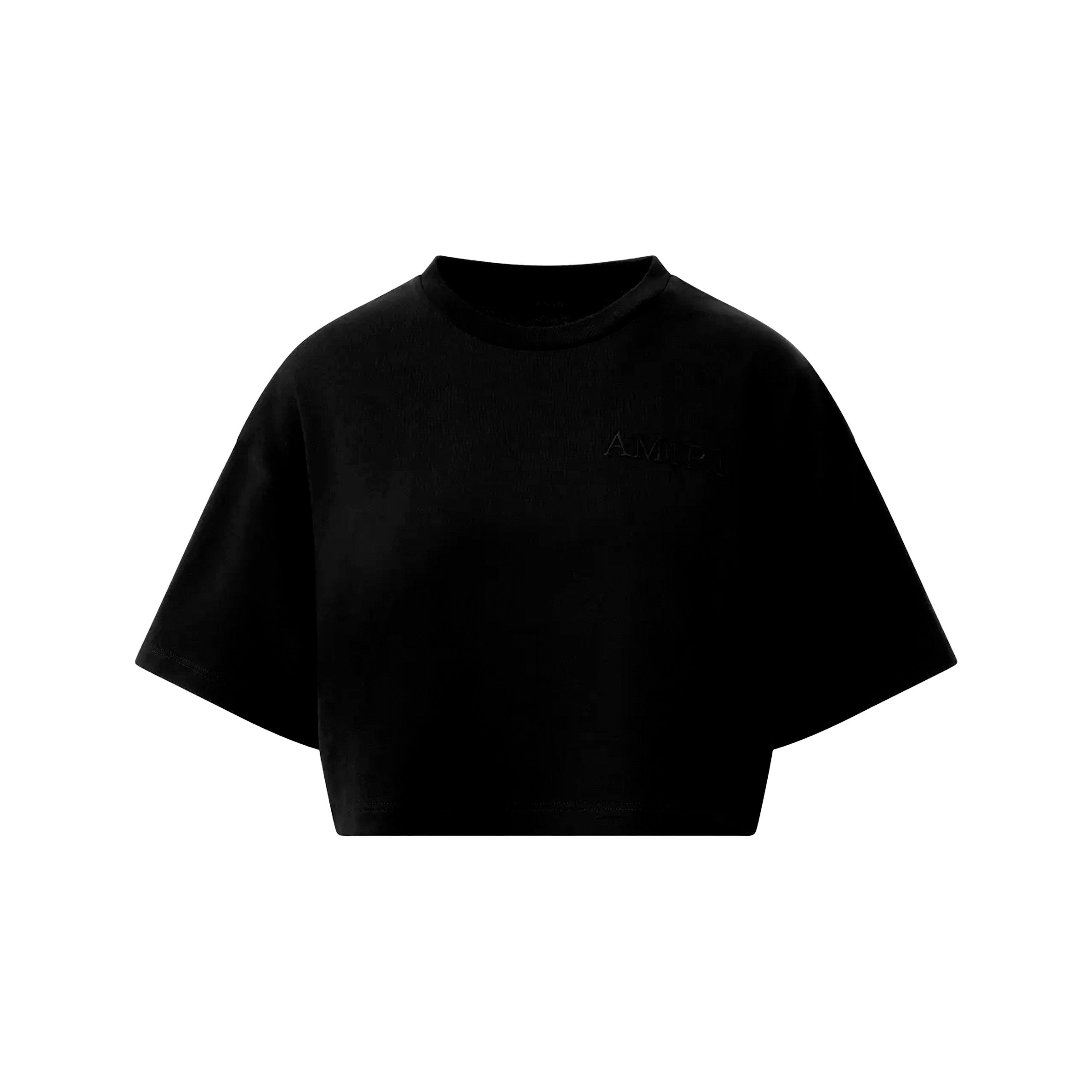Camiseta Negra AMIRI Embroidered Cropped