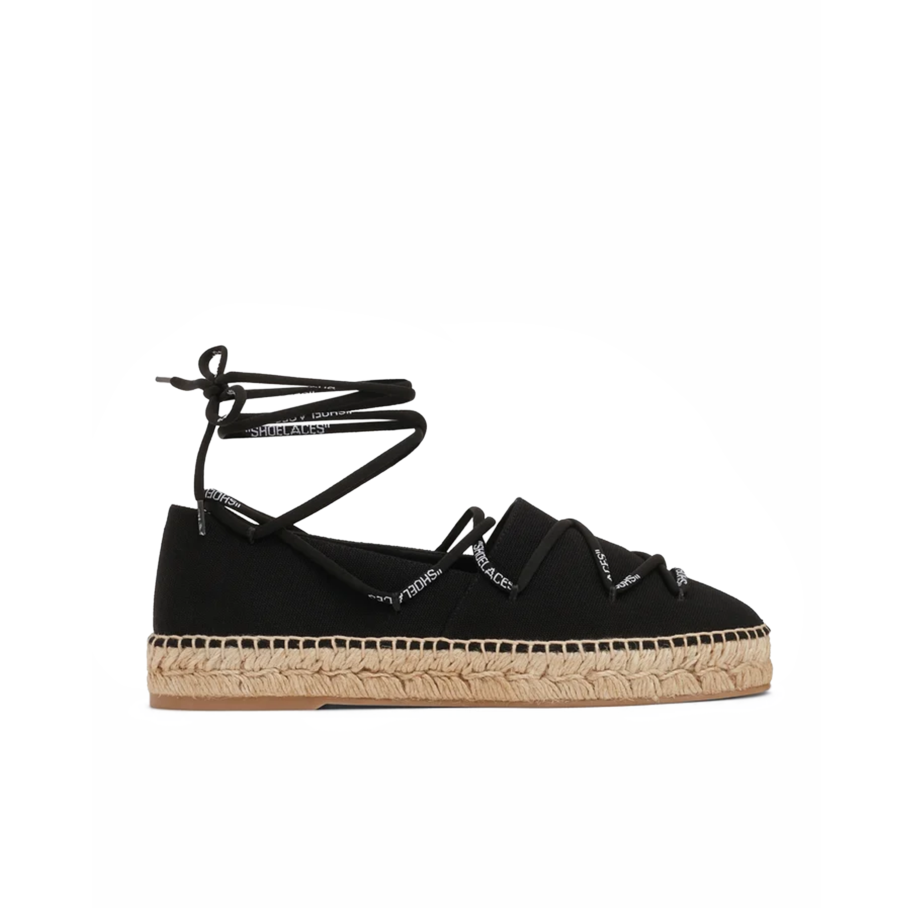 Espadrille Negro Off-White Laces Logo