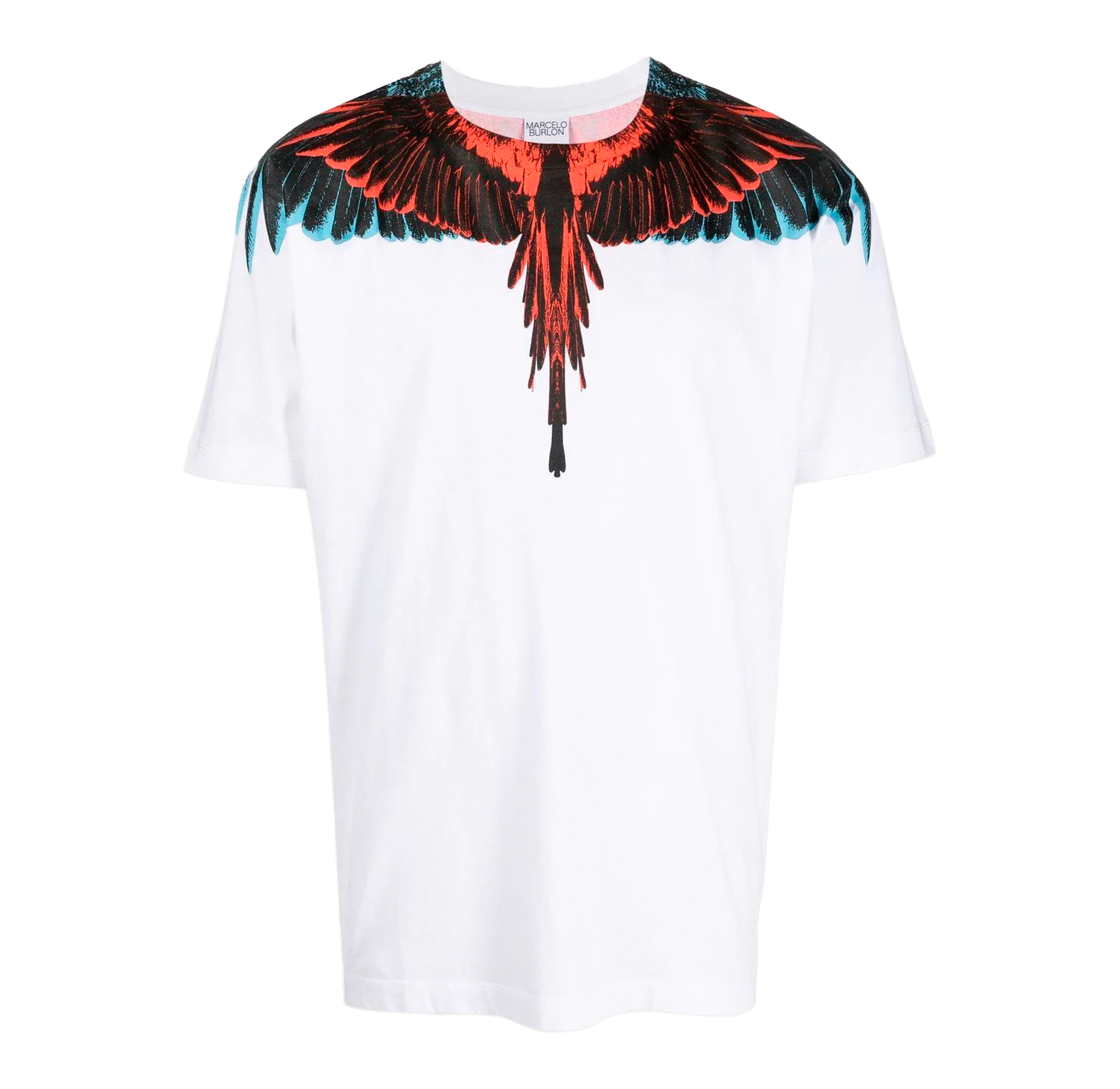 Camiseta Blanca Marcelo Burlon Rojo Icon Wings