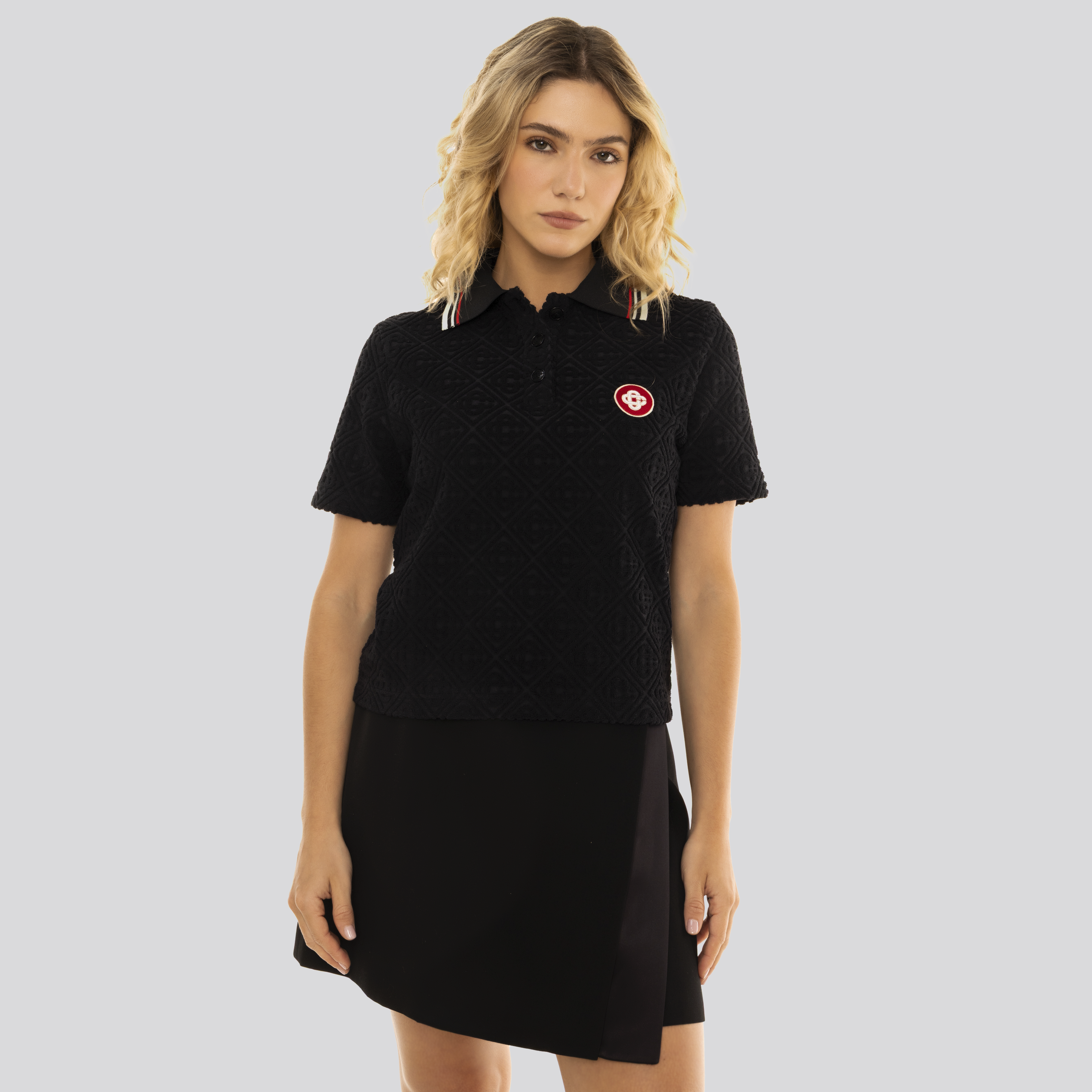 Camisa Negra Casablanca Towelling Monogram