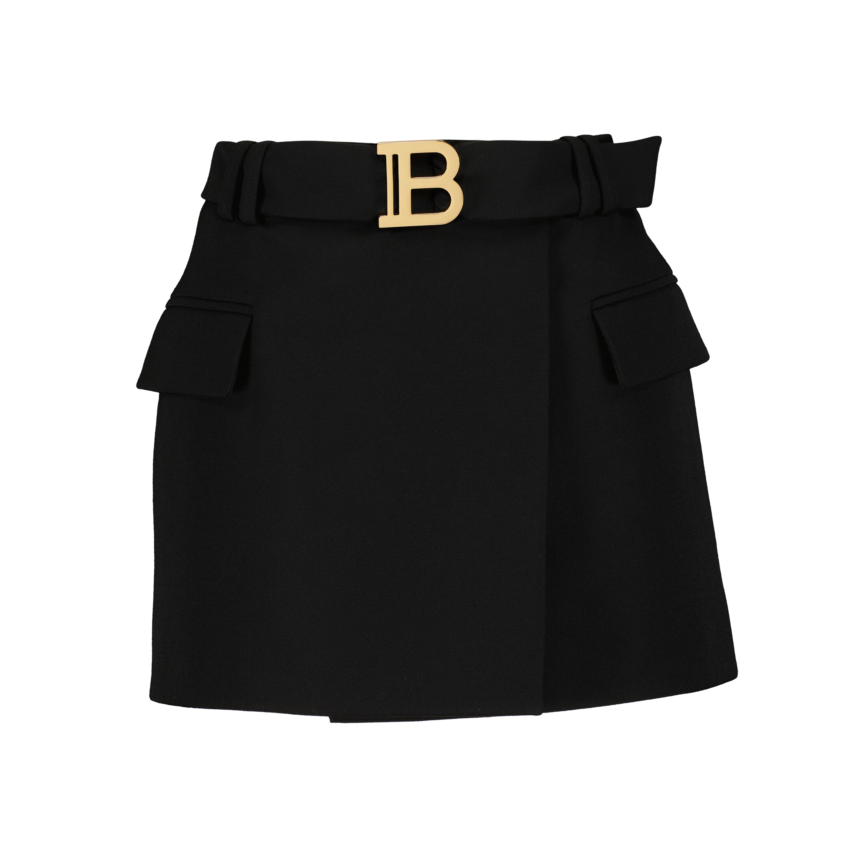 Falda Negro Balmain B Logo