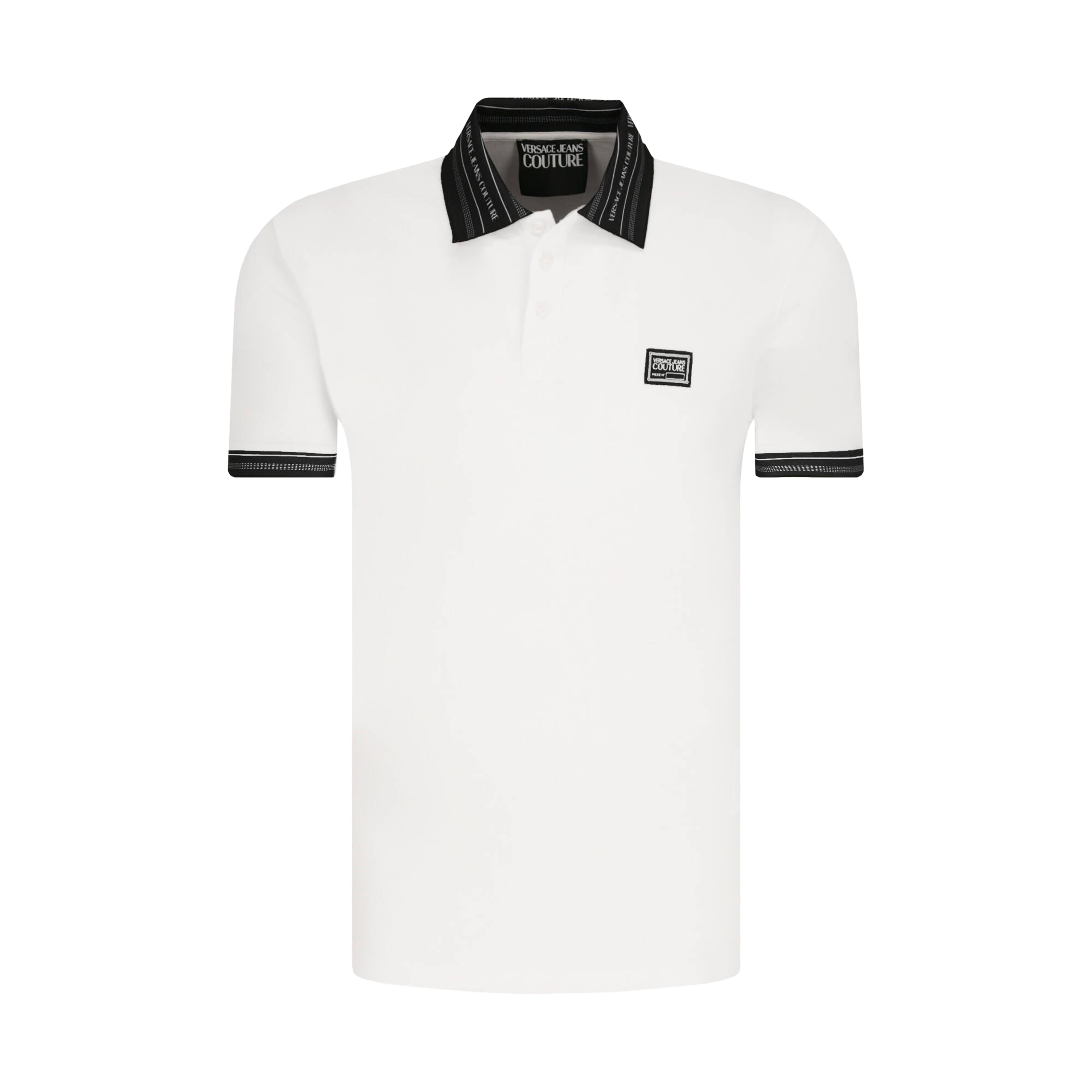 Camiseta Tipo Polo Blanco Versace Jeans Couture Neck Logo