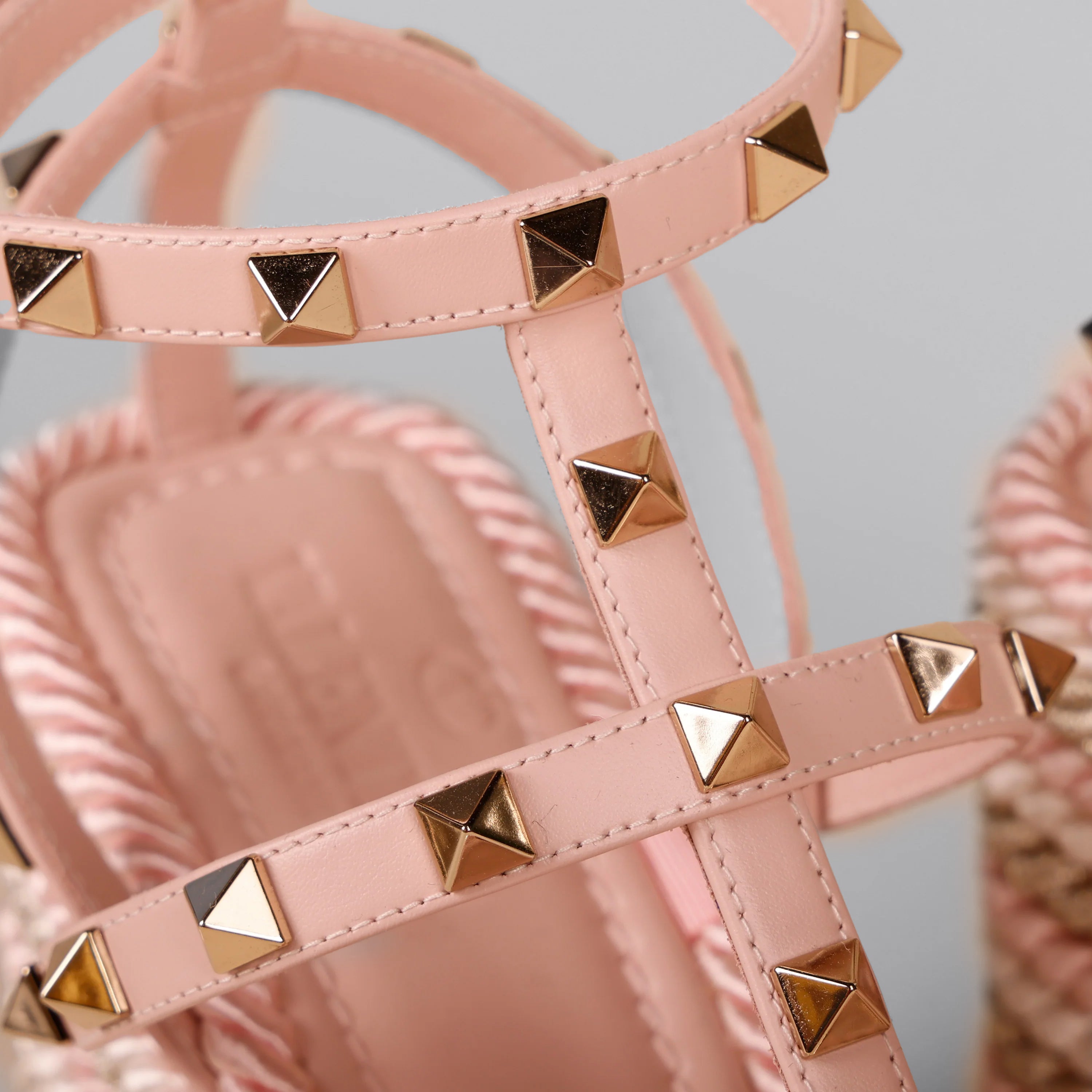 Sandalias de Plataforma Rosadas Claro Valentino Wedge 95 mm