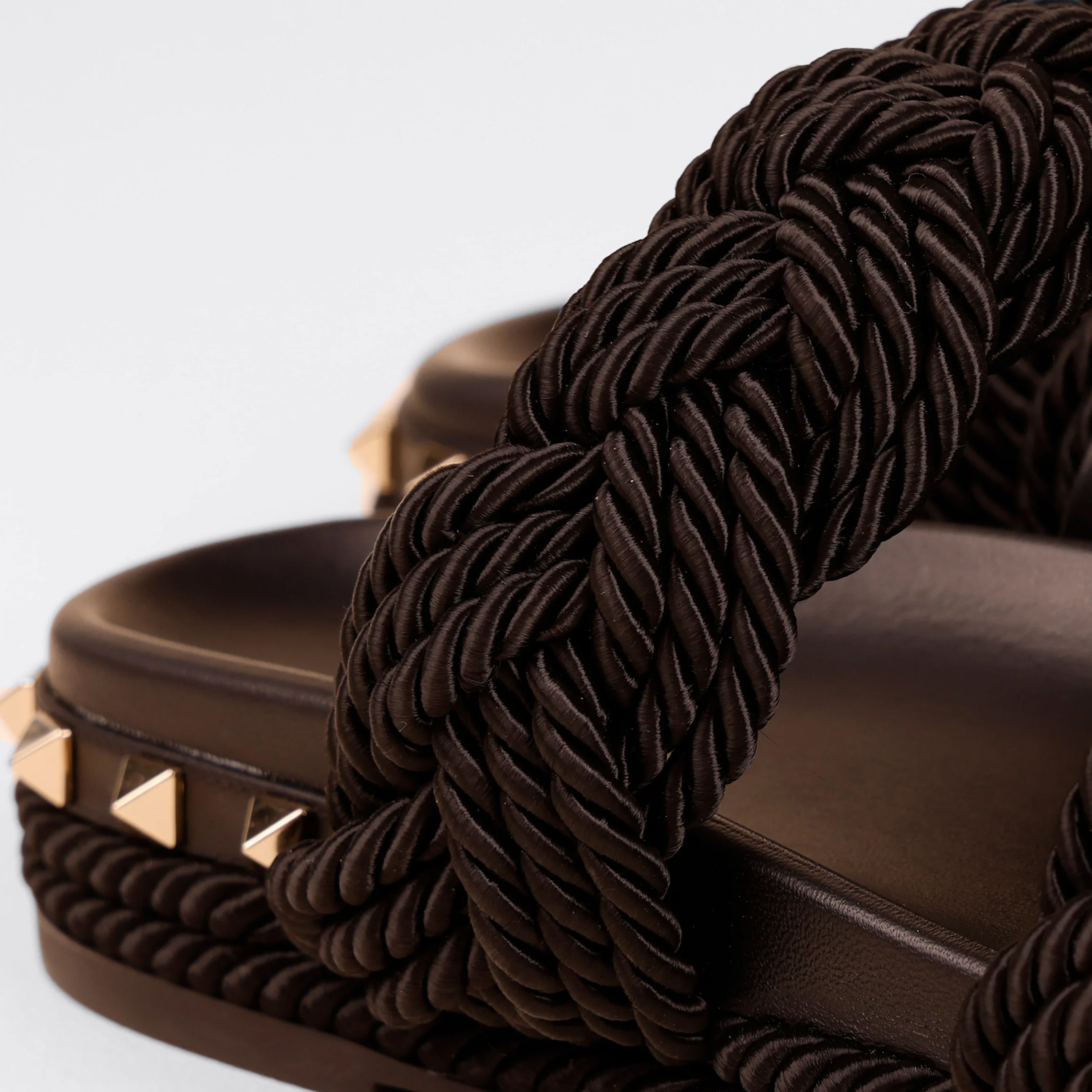 Sandalias Negras Valentino Rockstud Toe