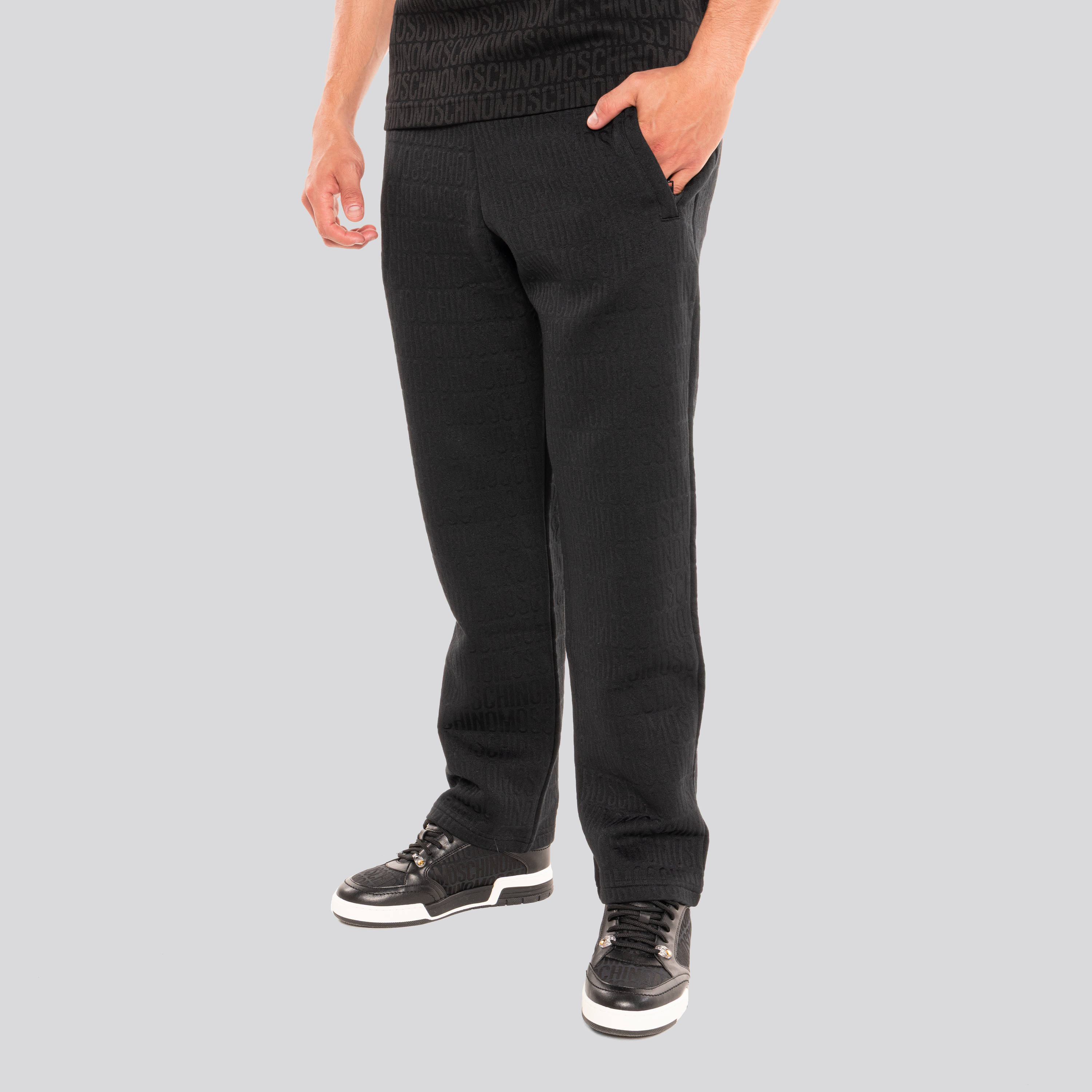 Sudadera Negra Moschino Monogram Logo