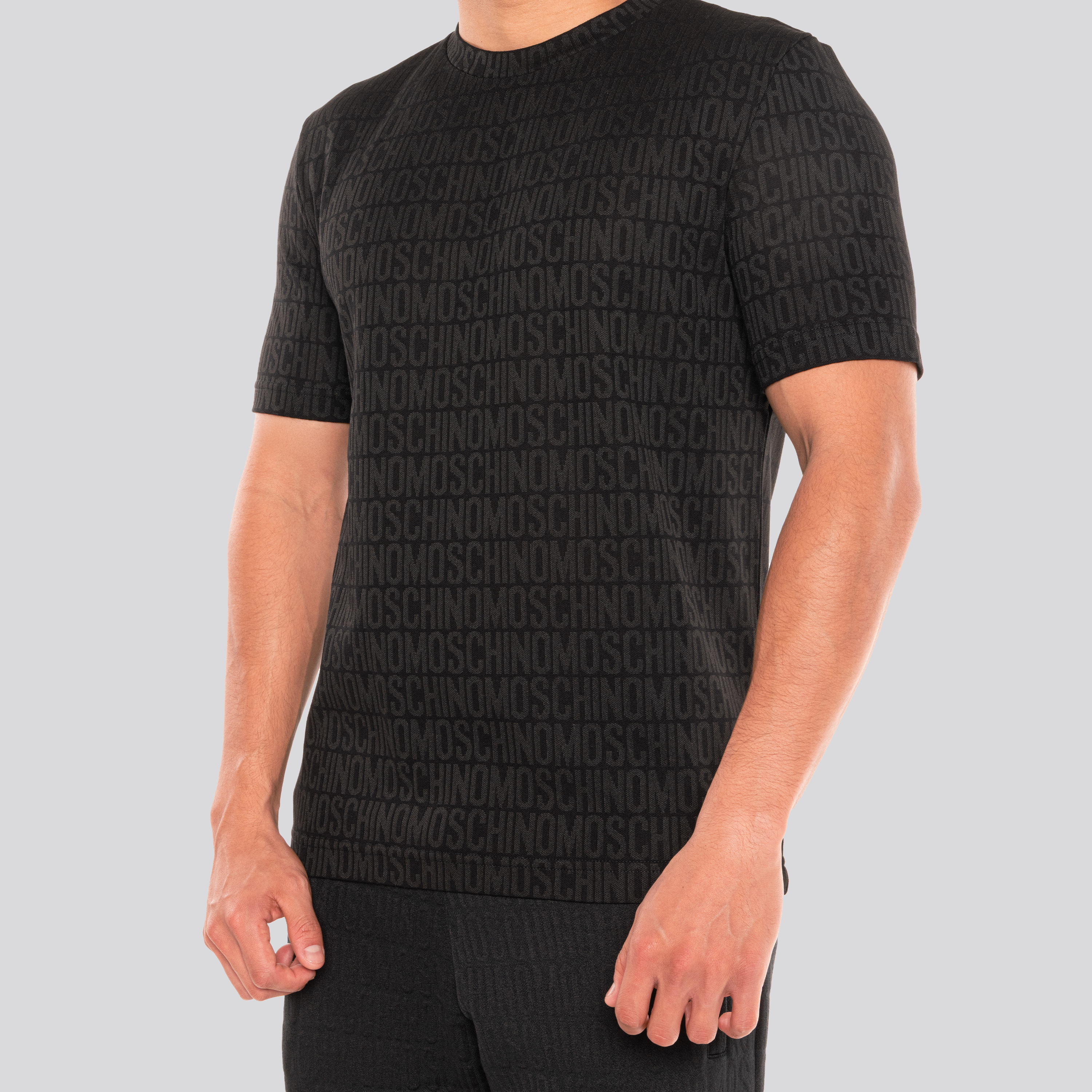 Camiseta Negra Moschino Monogram