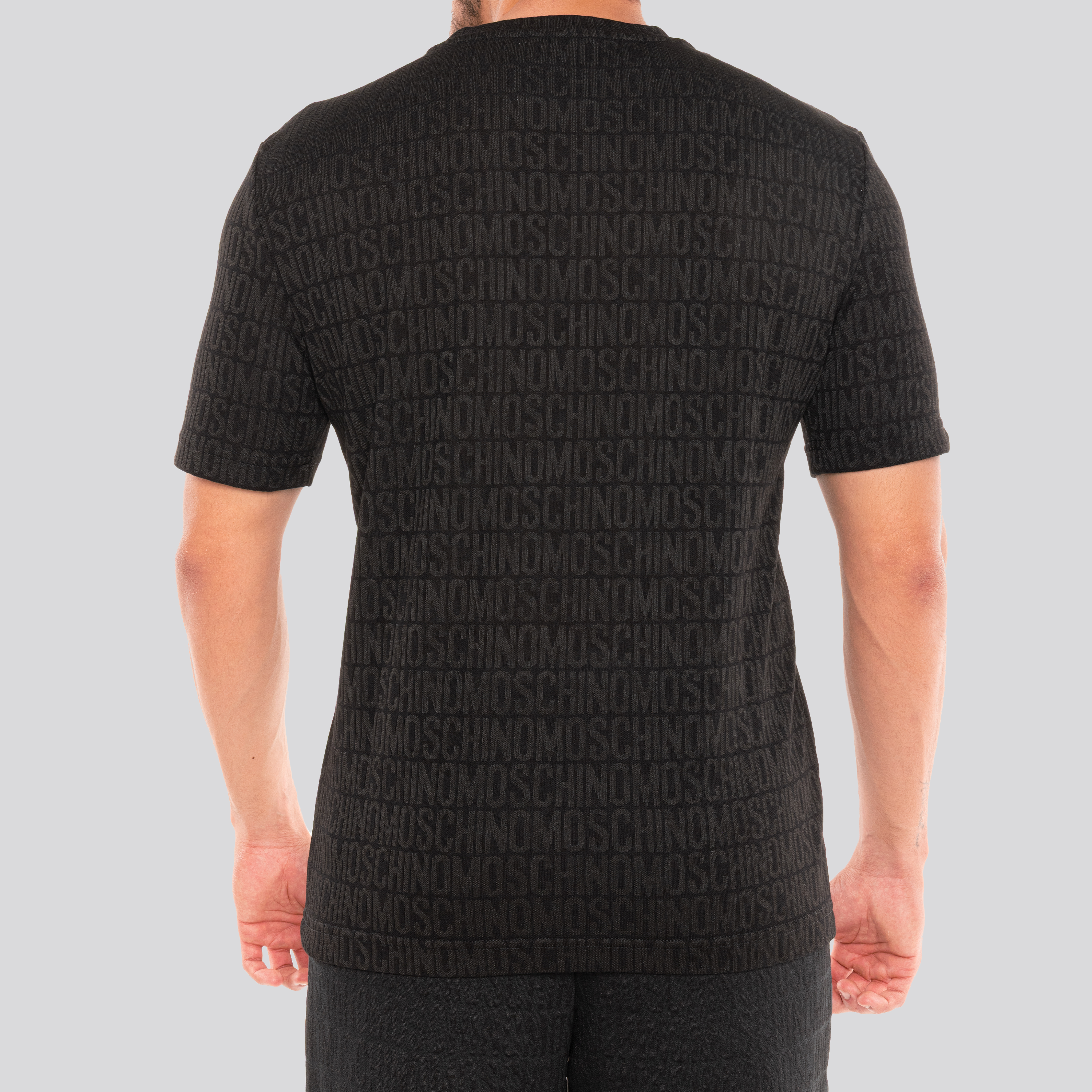 Camiseta Negra Moschino Monogram