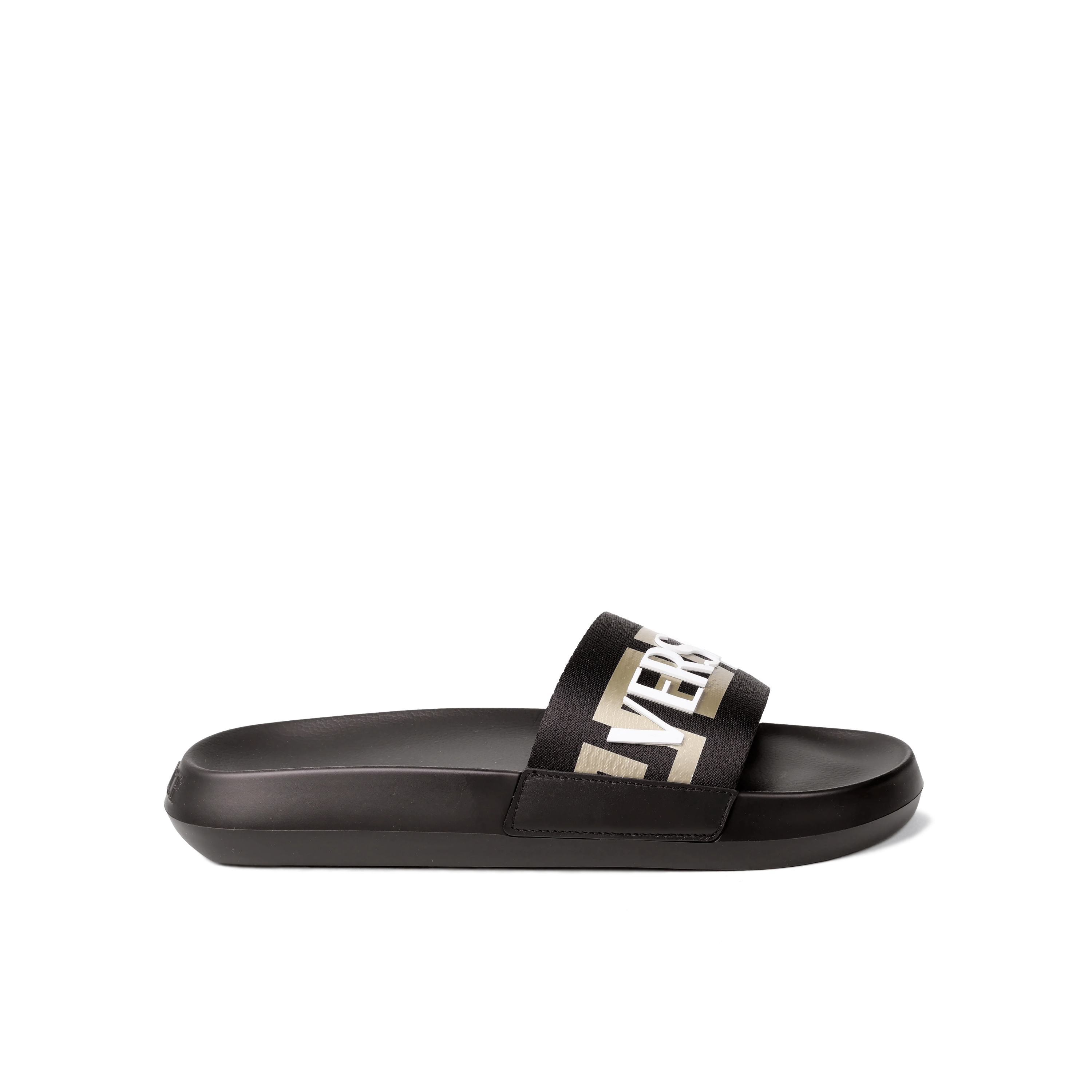 Sandalias Negras Versace Gold Greca