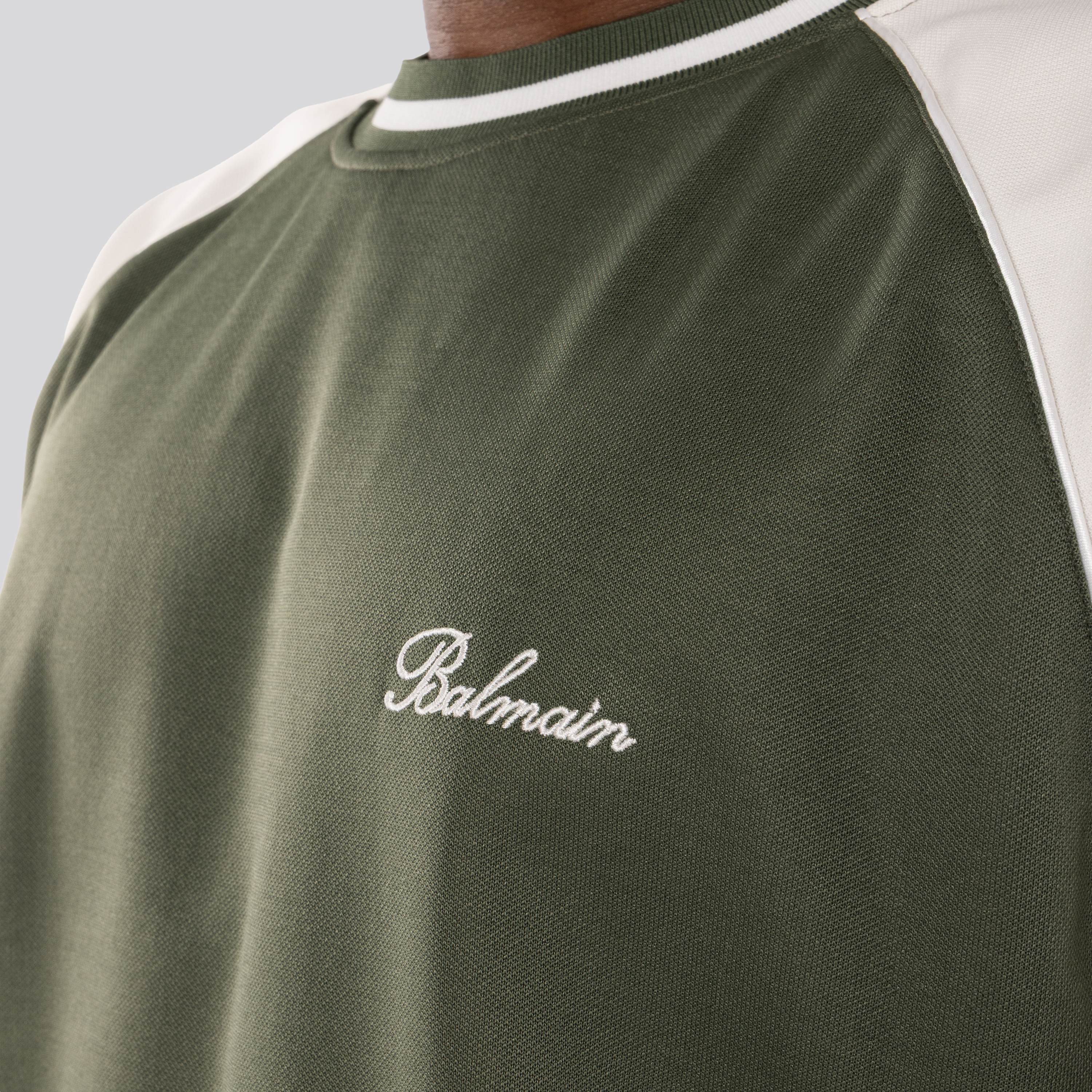 Buzo Verde Balmain Sign Logo