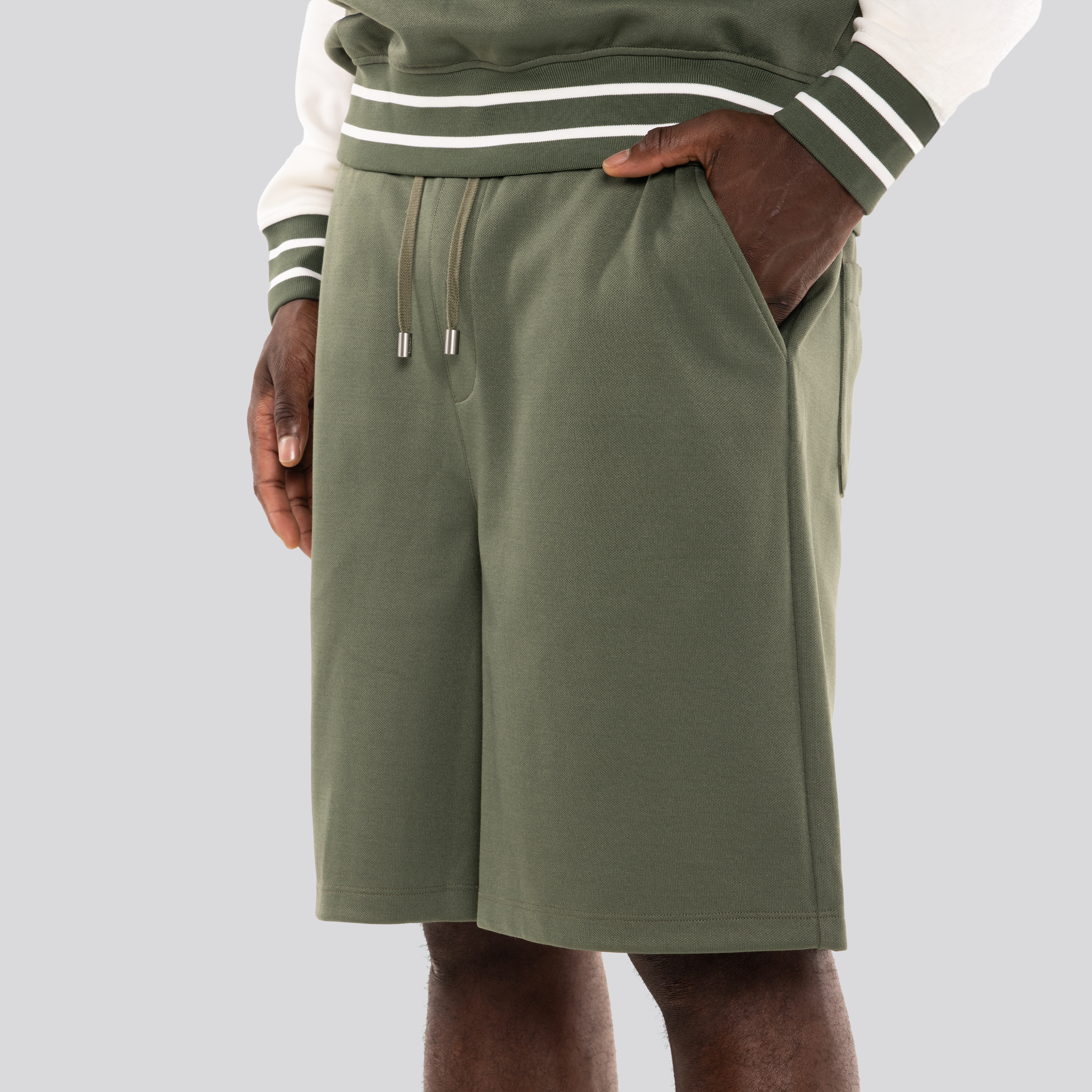 Shorts Verde Balmain PB Patch