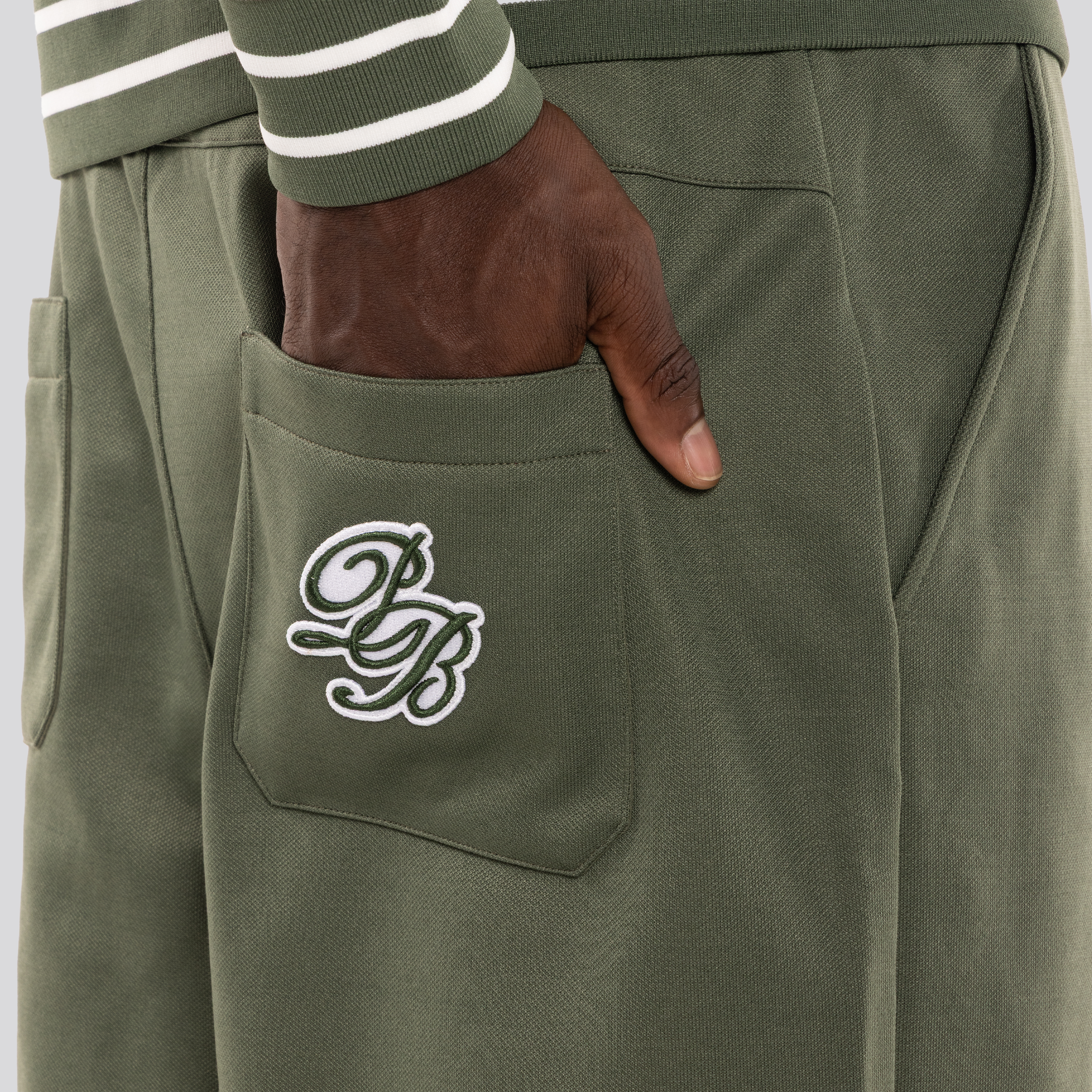 Shorts Verde Balmain PB Patch