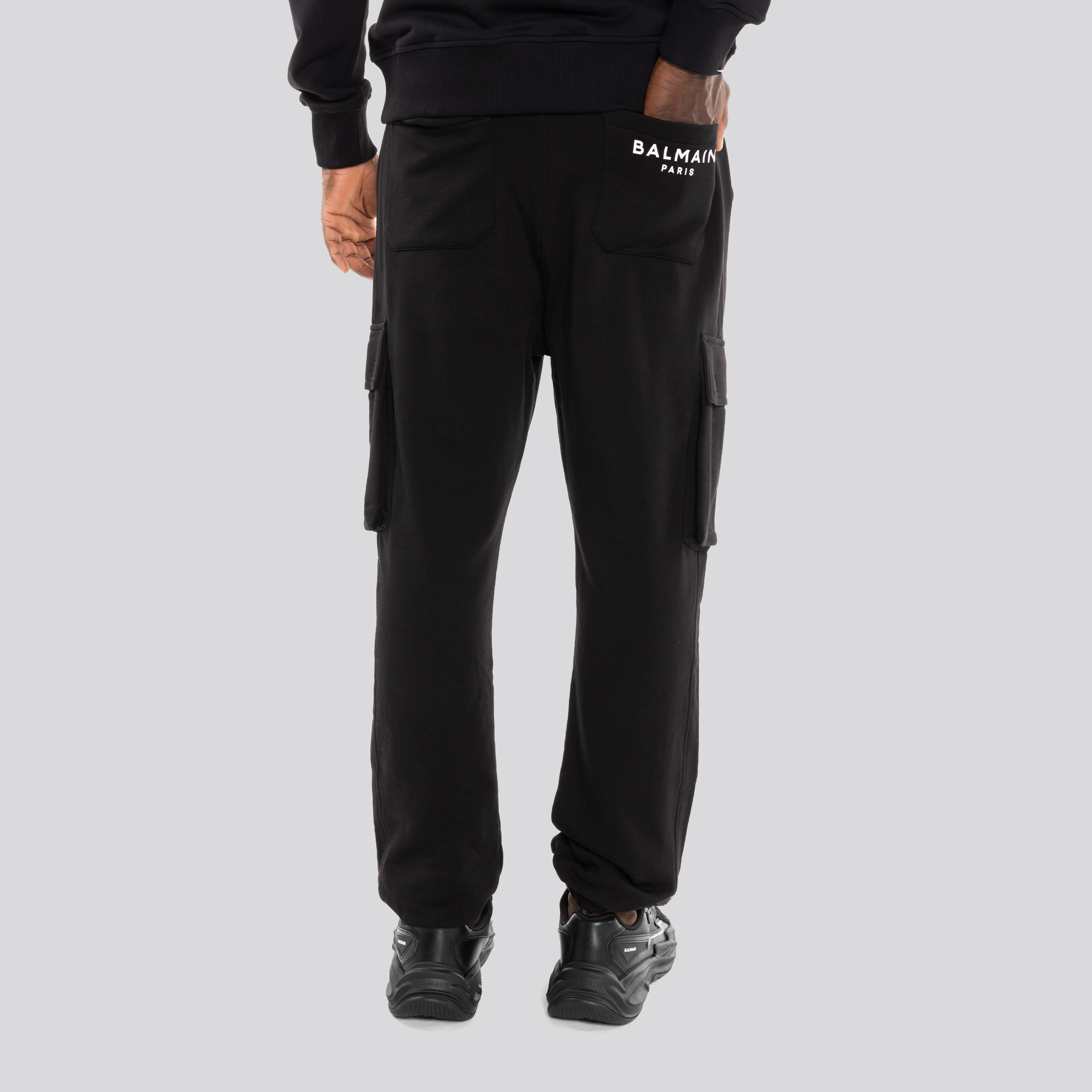 Sudadera Negra Balmain Print