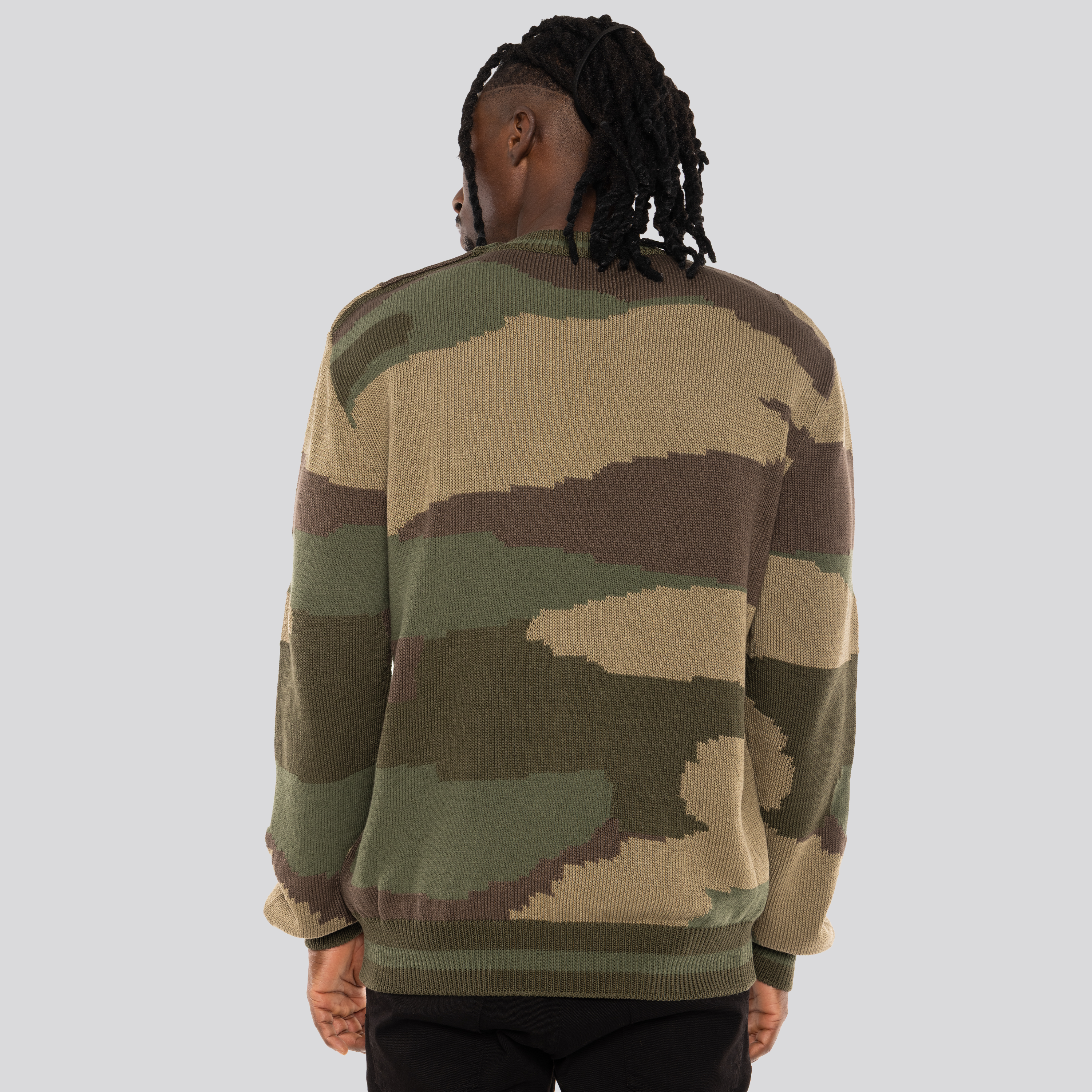 Suéter Verde Balmain Camouflage 3 Btn