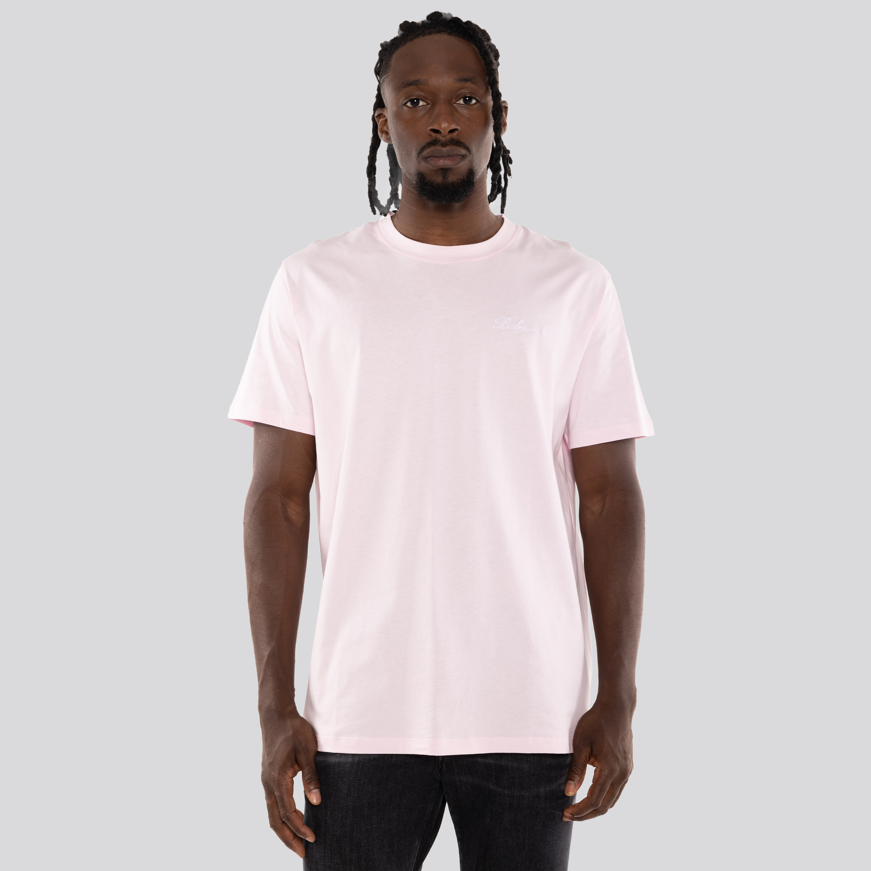 Camiseta Rosada Balmain Signature