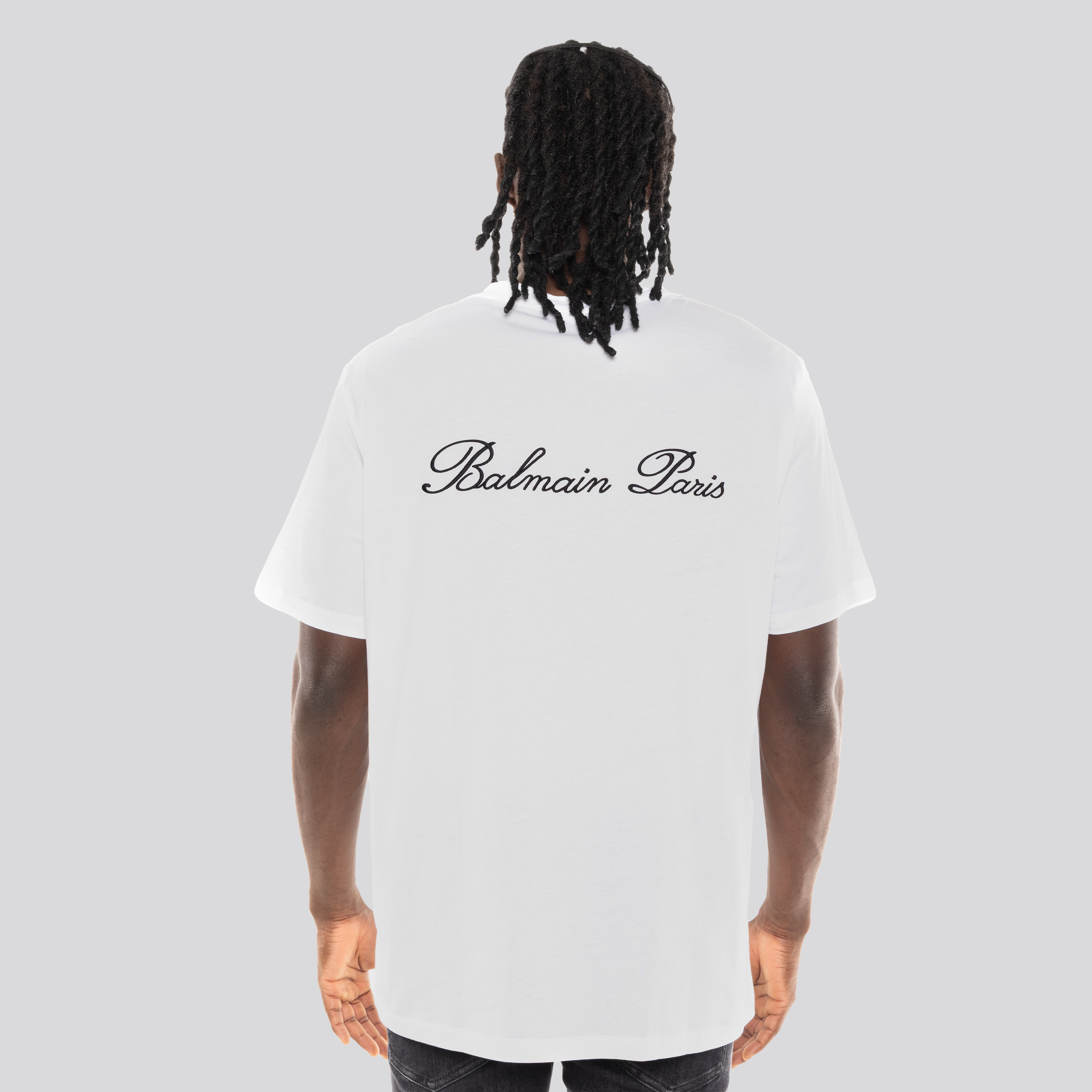Camiseta Blanca Balmain Signature
