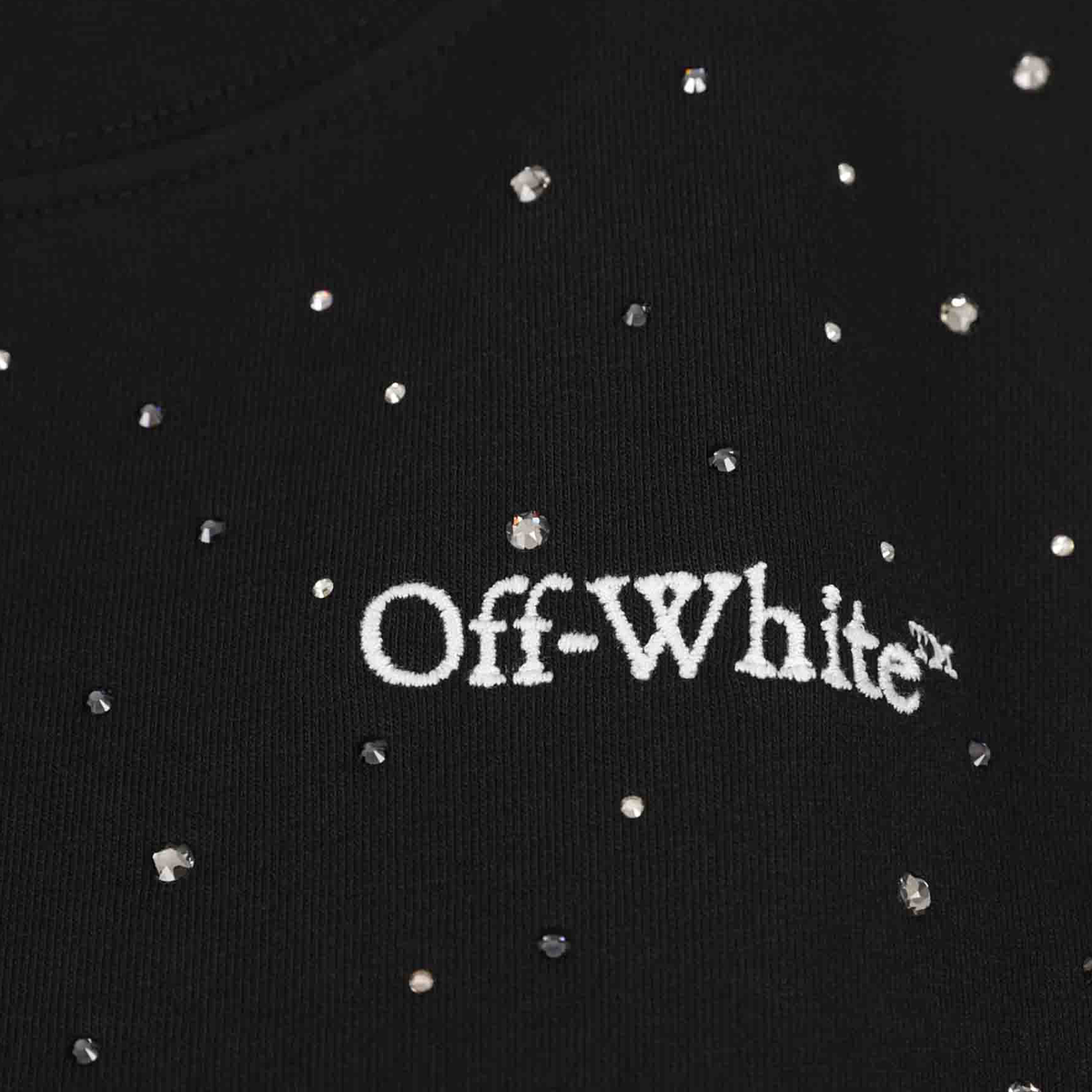 Camiseta Negra Off-White Swarovski Arrow Skate