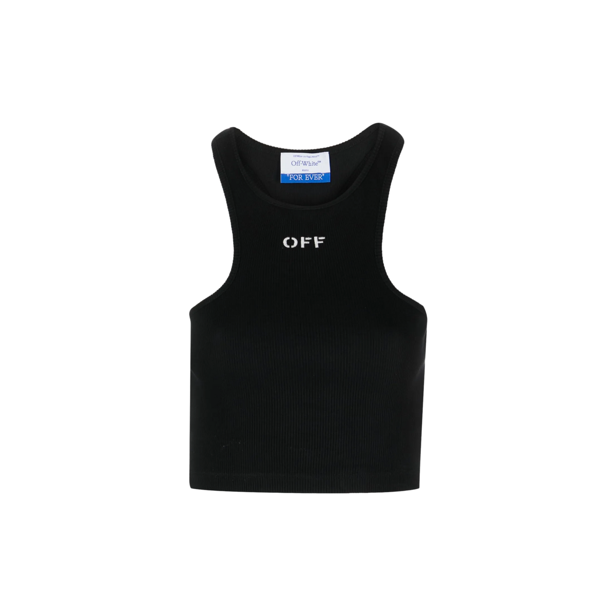 Top Negro Off-White Off Stamp Rib Rowing