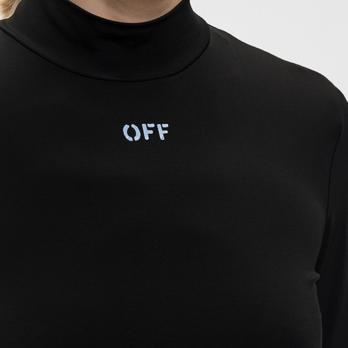 Top Negro Off-White Long Sleeves Off Stamp
