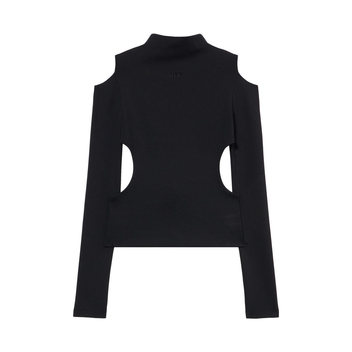 Top Negro Off-White Sleek Meteor Long Sleeve
