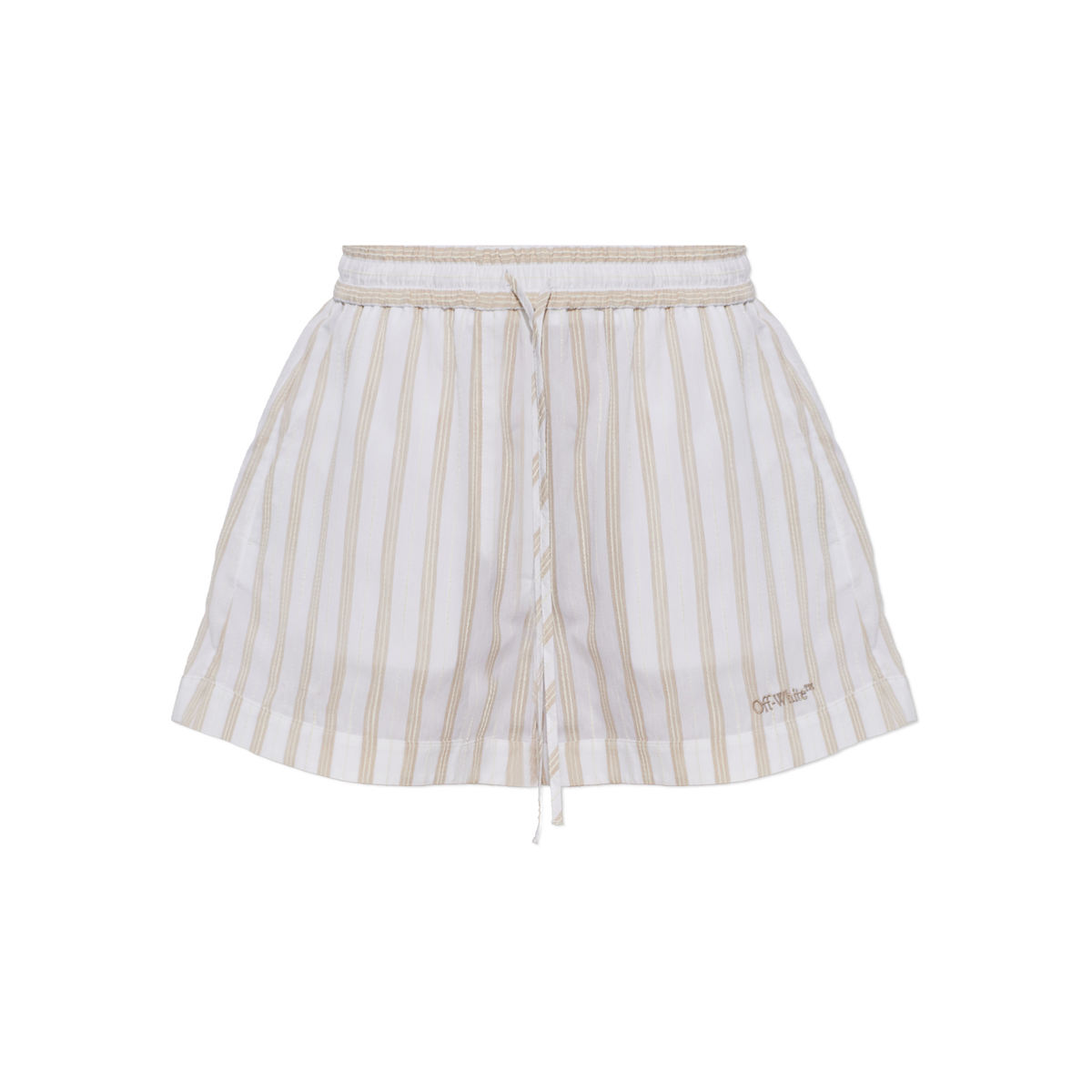 Short Blanco Off-White Striped