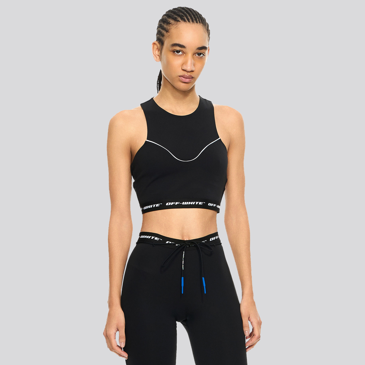 Top Negro Off-White Logoband