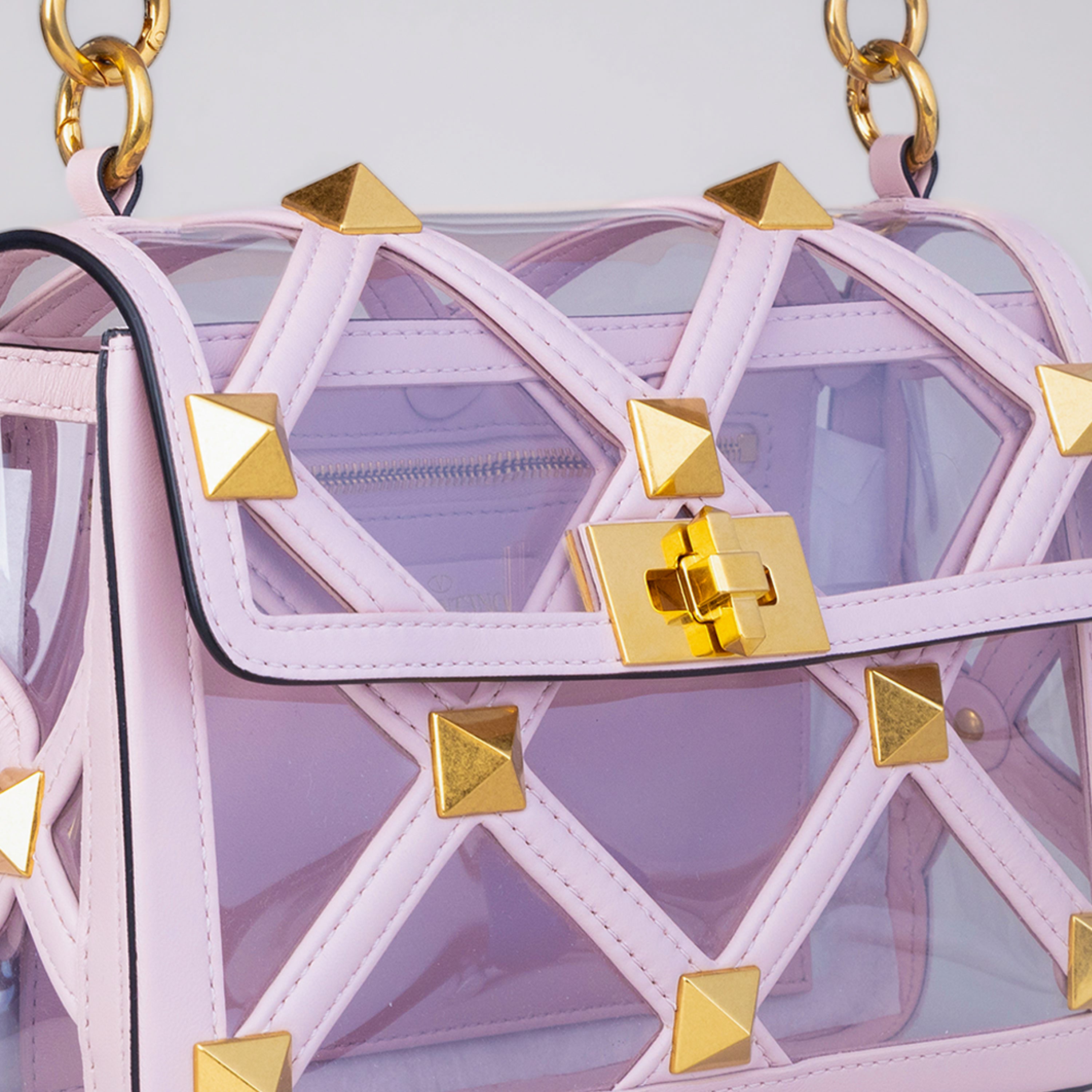 Bolso Lila Valentino Roman Stud Bag