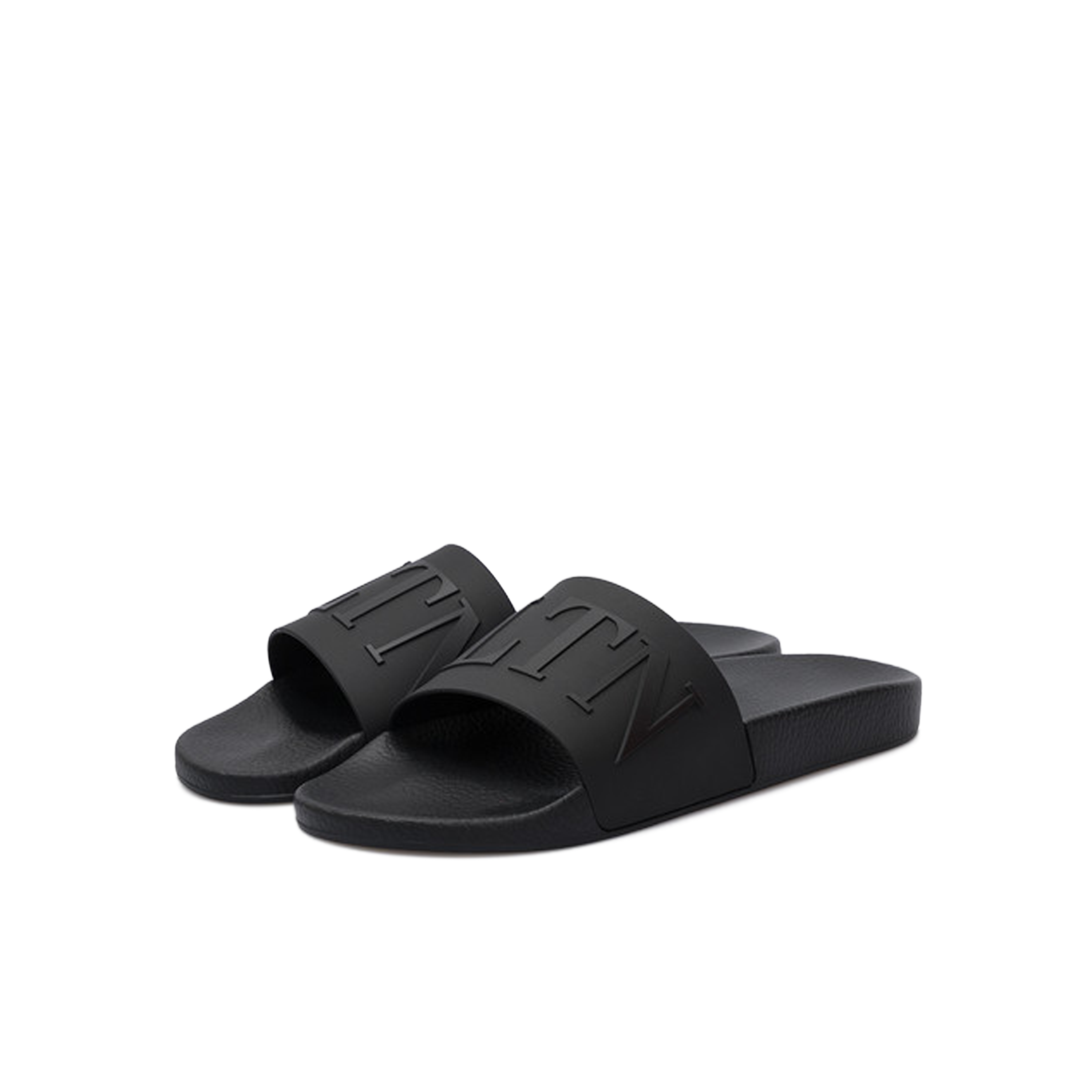 Sandalias Negras Valentino Logo